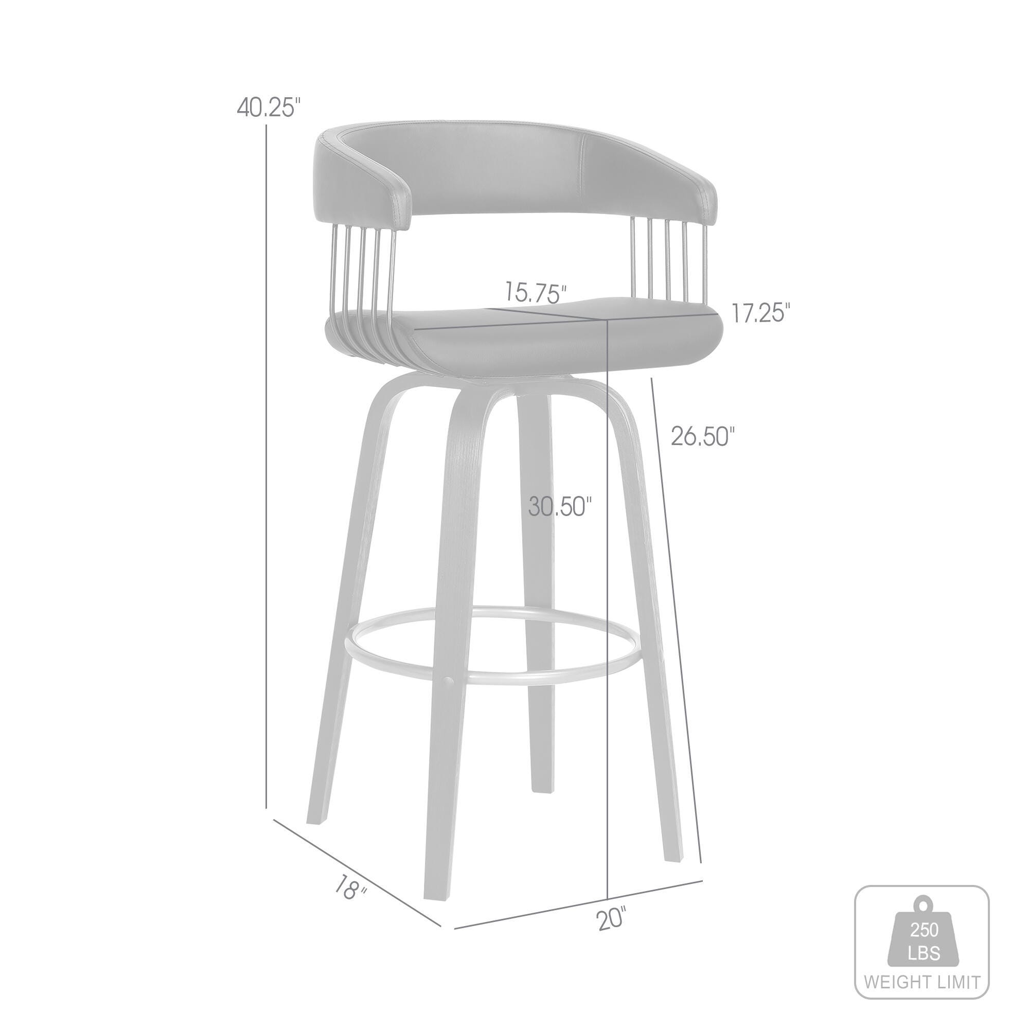 Topanga Swivel Bar Stool, Black/Bronze, large