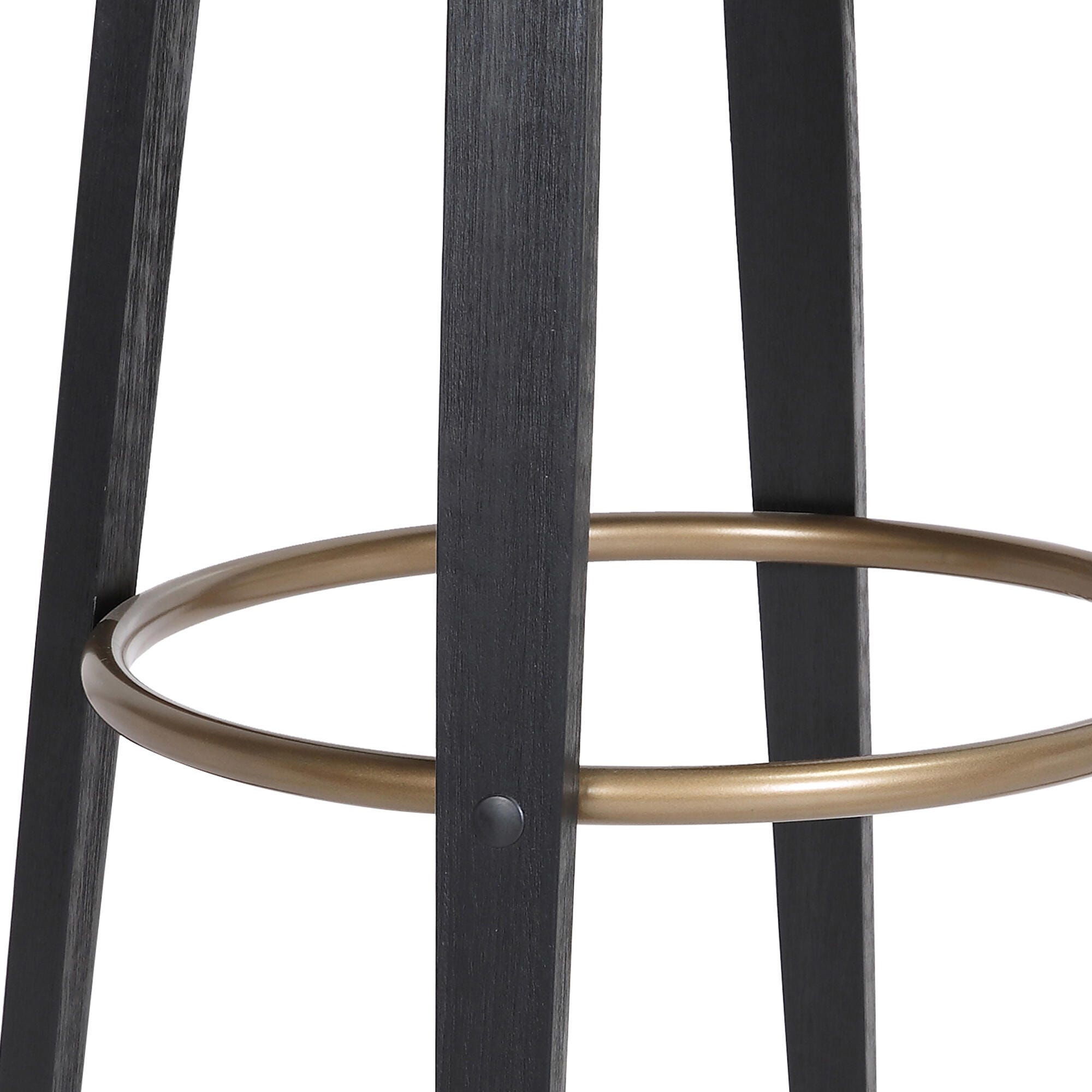 Topanga Swivel Bar Stool, Black/Bronze, large