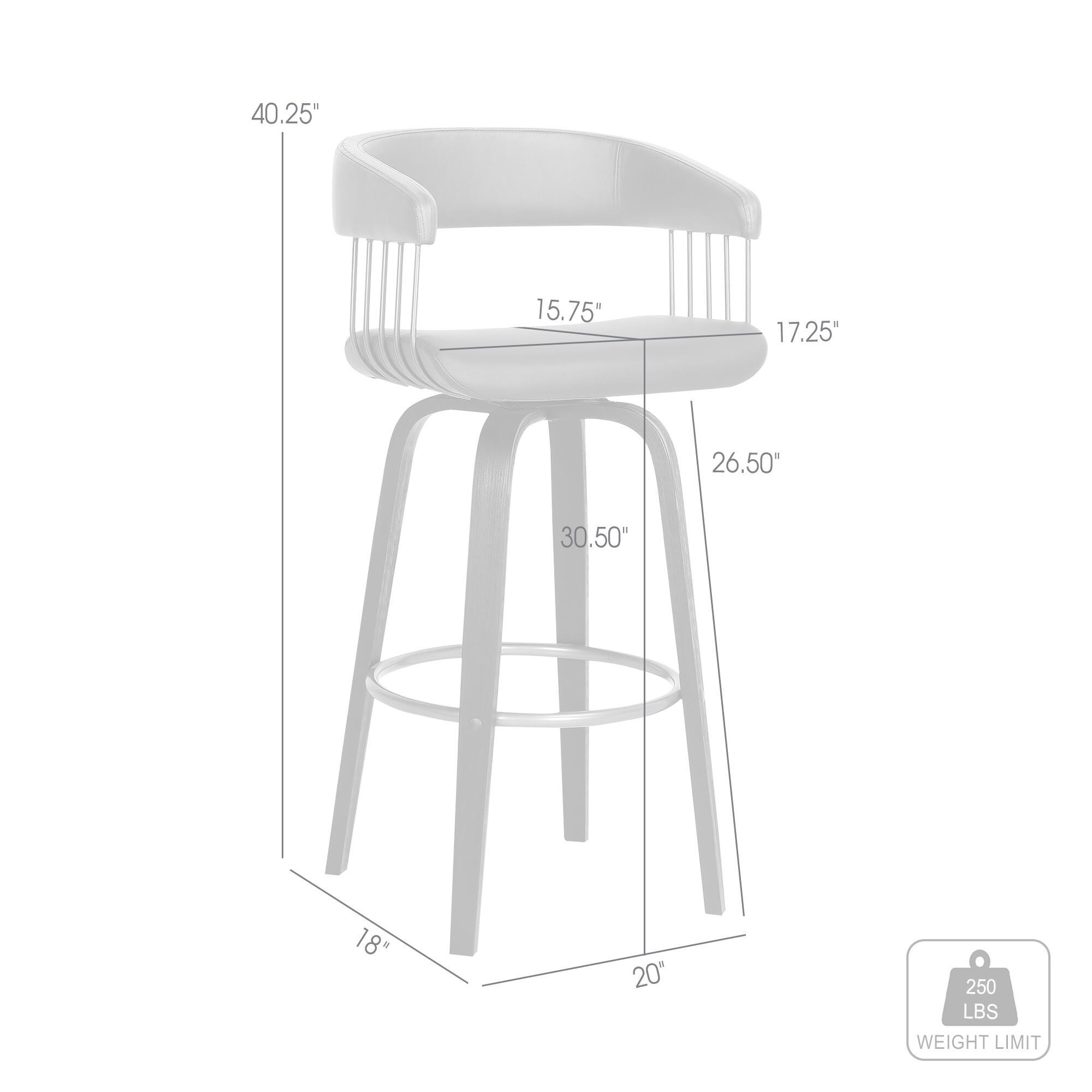 Topanga Swivel Bar Stool, Gray/Black/Bronze, large