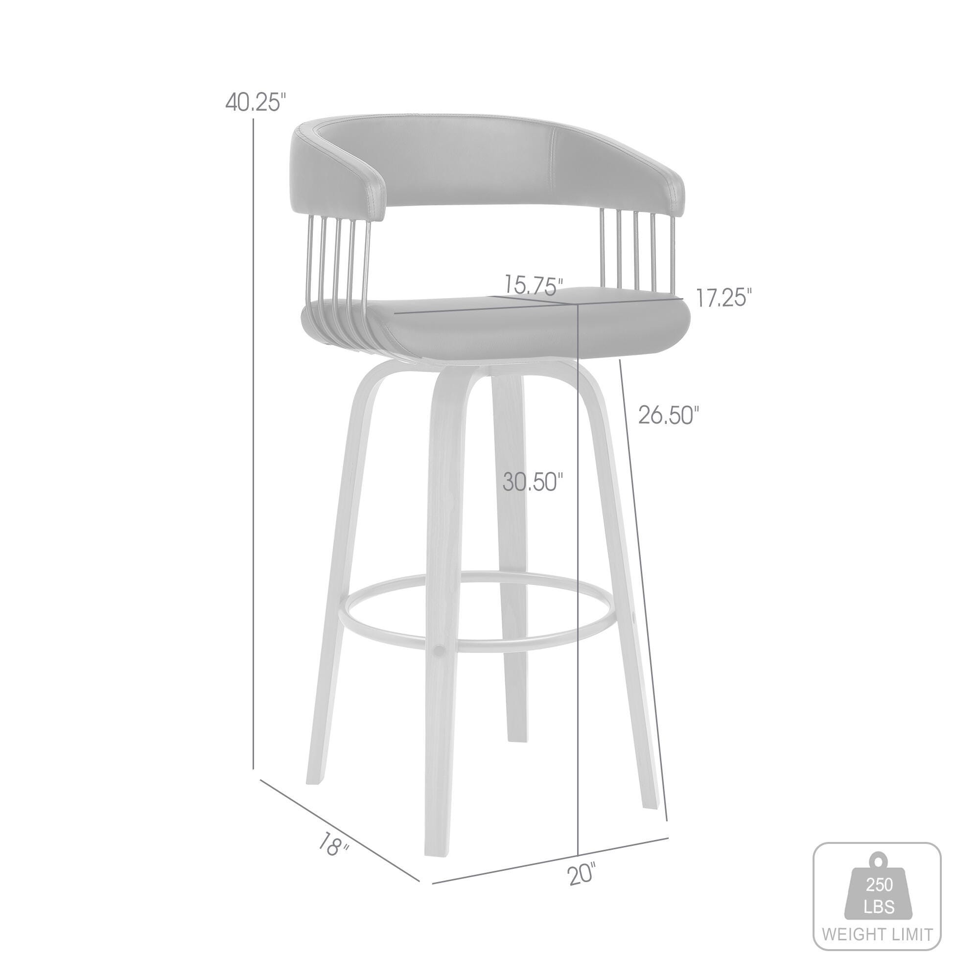 Topanga Swivel Bar Stool, Cream/Walnut/Bronze, large