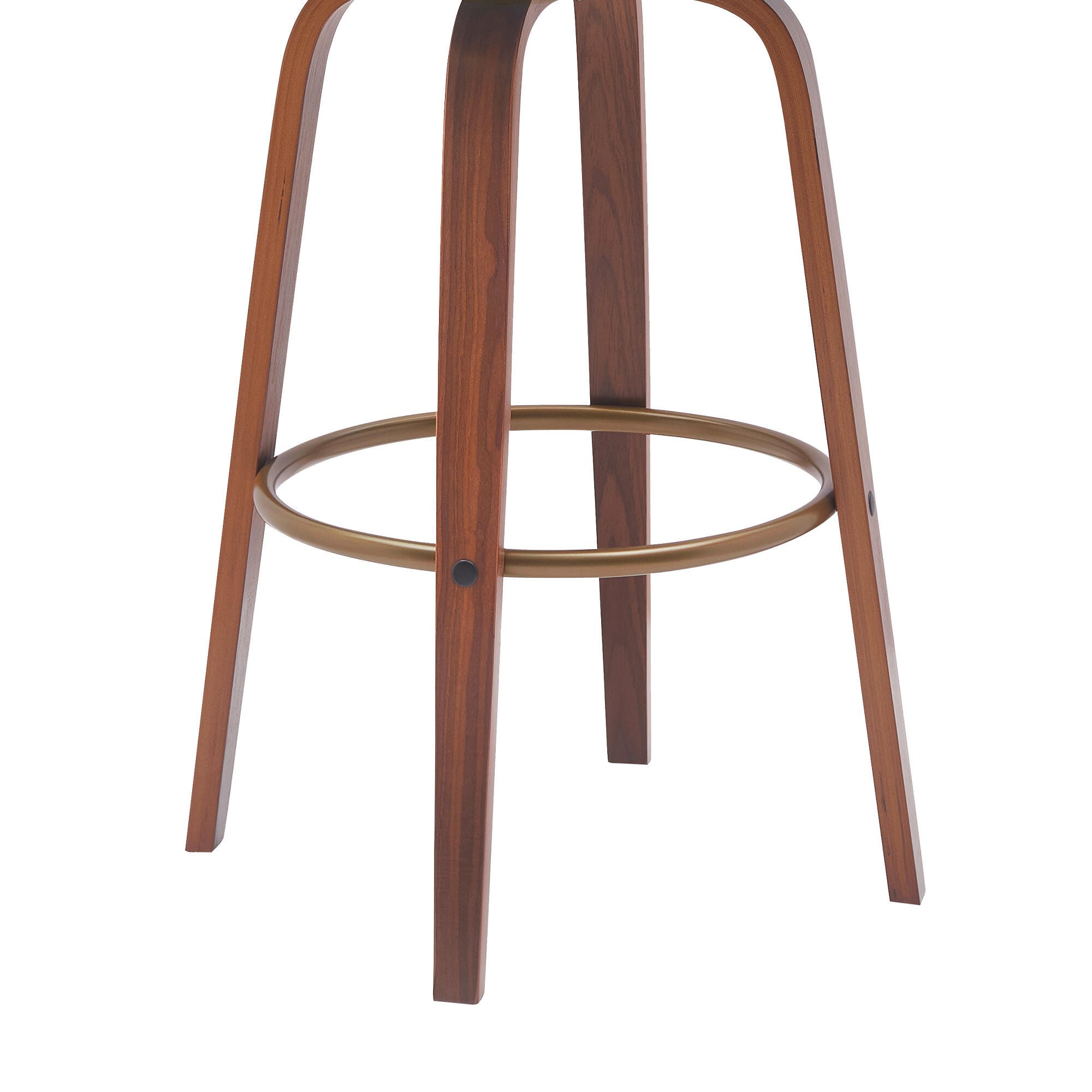 Topanga Swivel Bar Stool, Cream/Walnut/Bronze, large