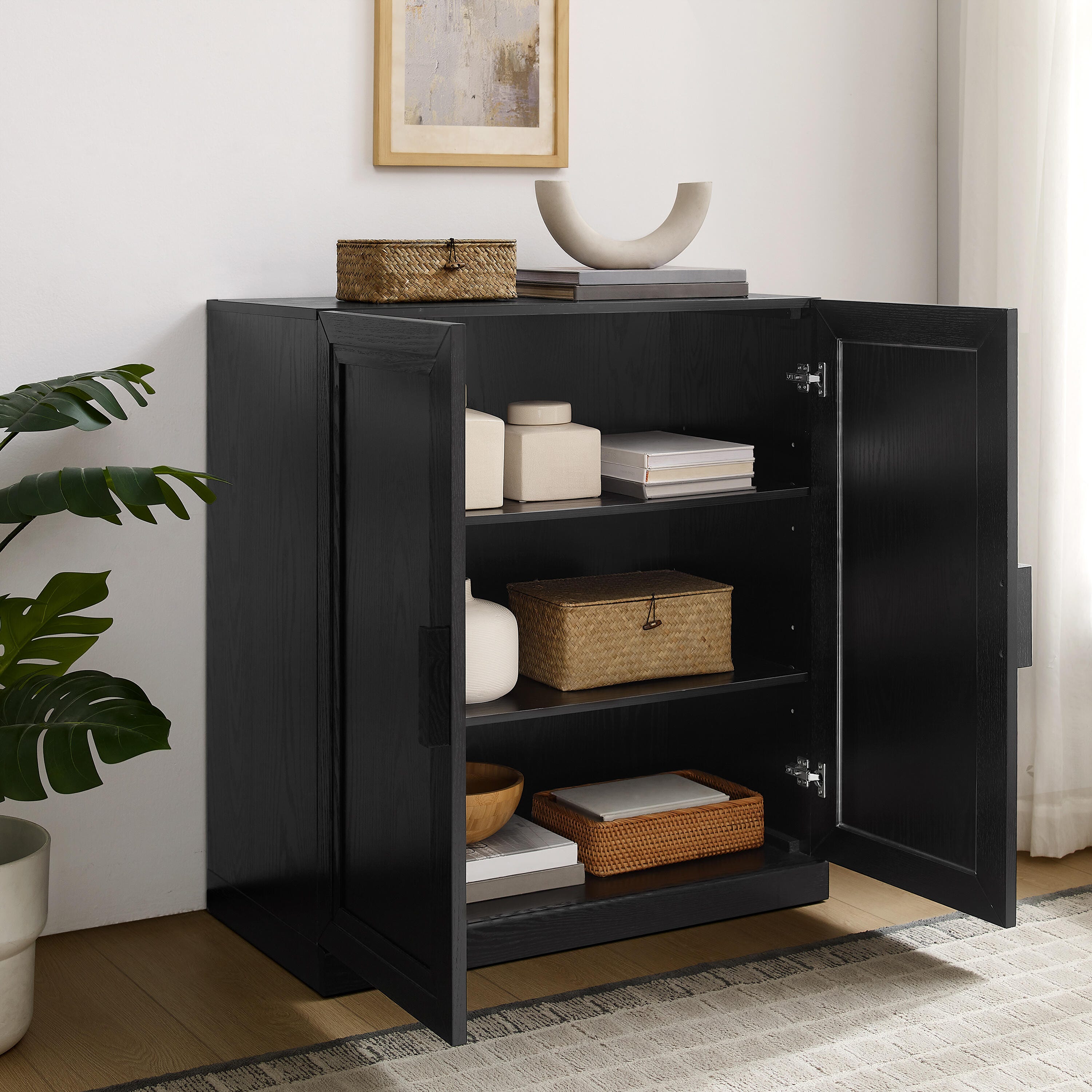 Crosley Furniture Essen Stackable Kitchen Pantry Storage Cabinet, , large