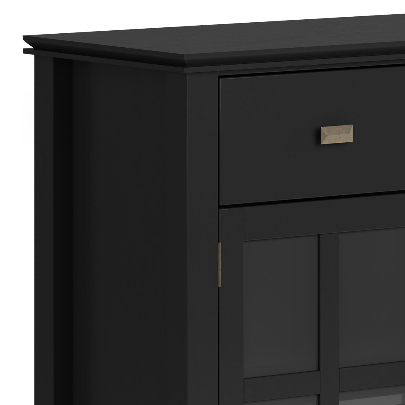 Simpli Home Artisan Sideboard Buffet Credenza, Black, large