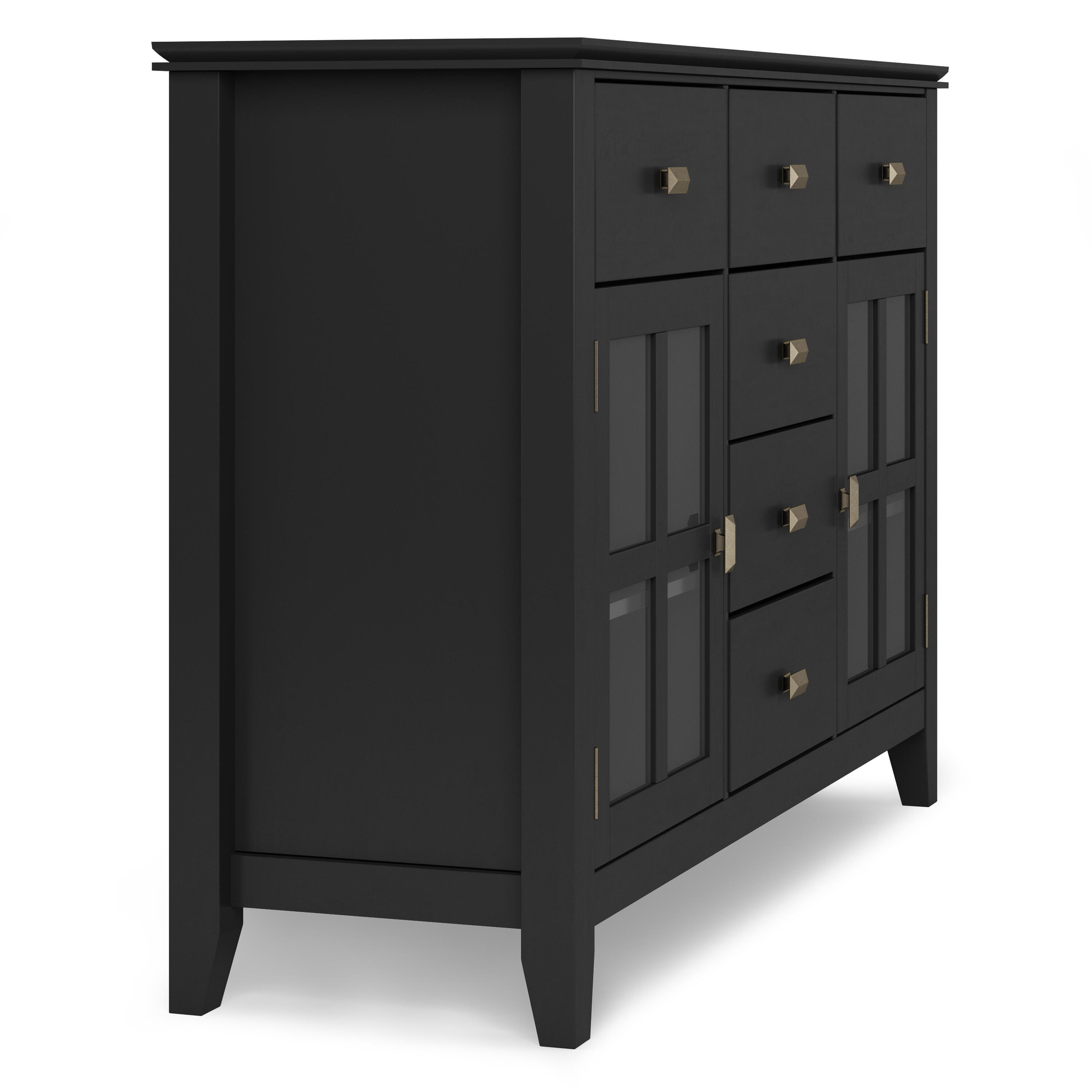 Simpli Home Artisan Sideboard Buffet Credenza, Black, large