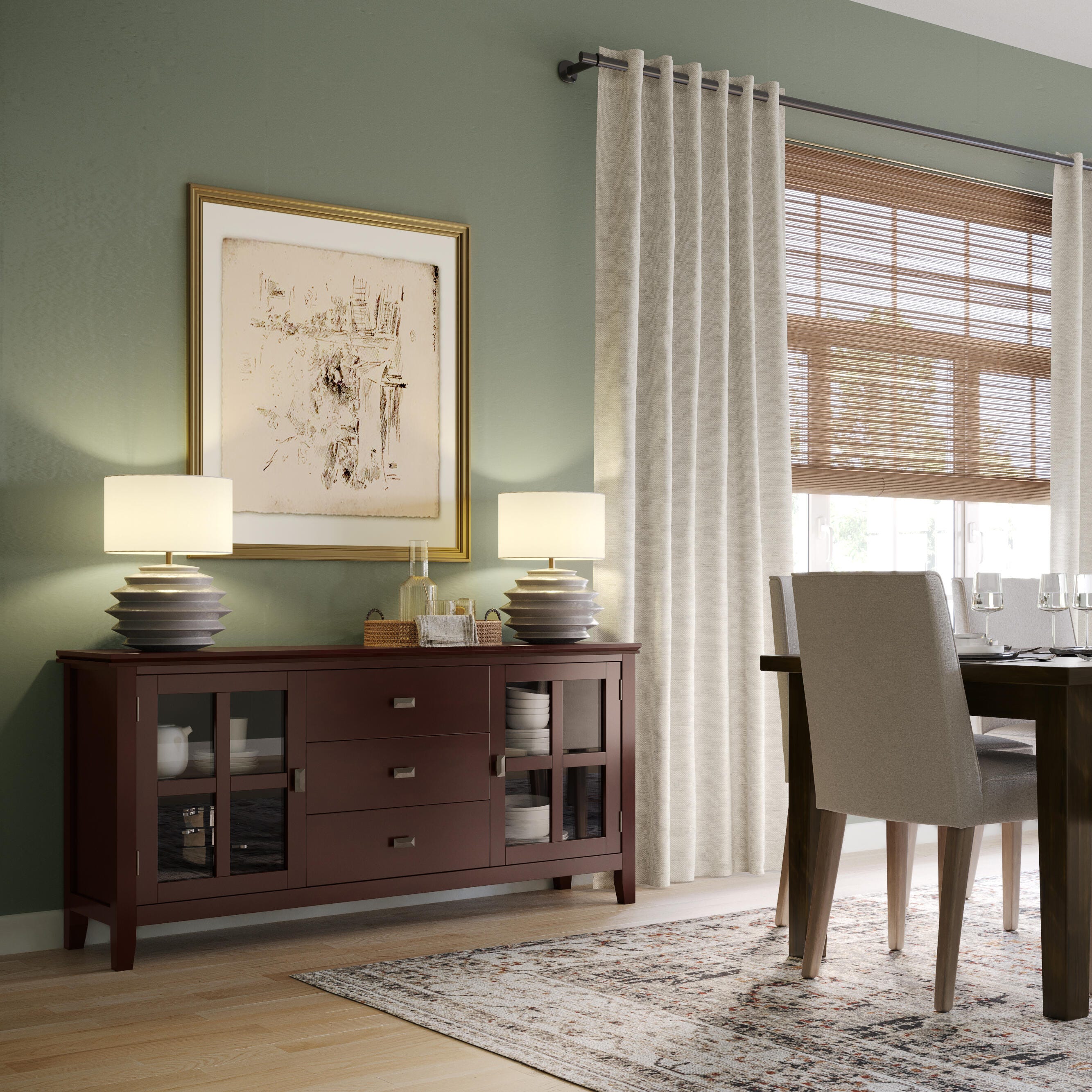 Simpli Home Artisan Sideboard Buffet, Brown, large