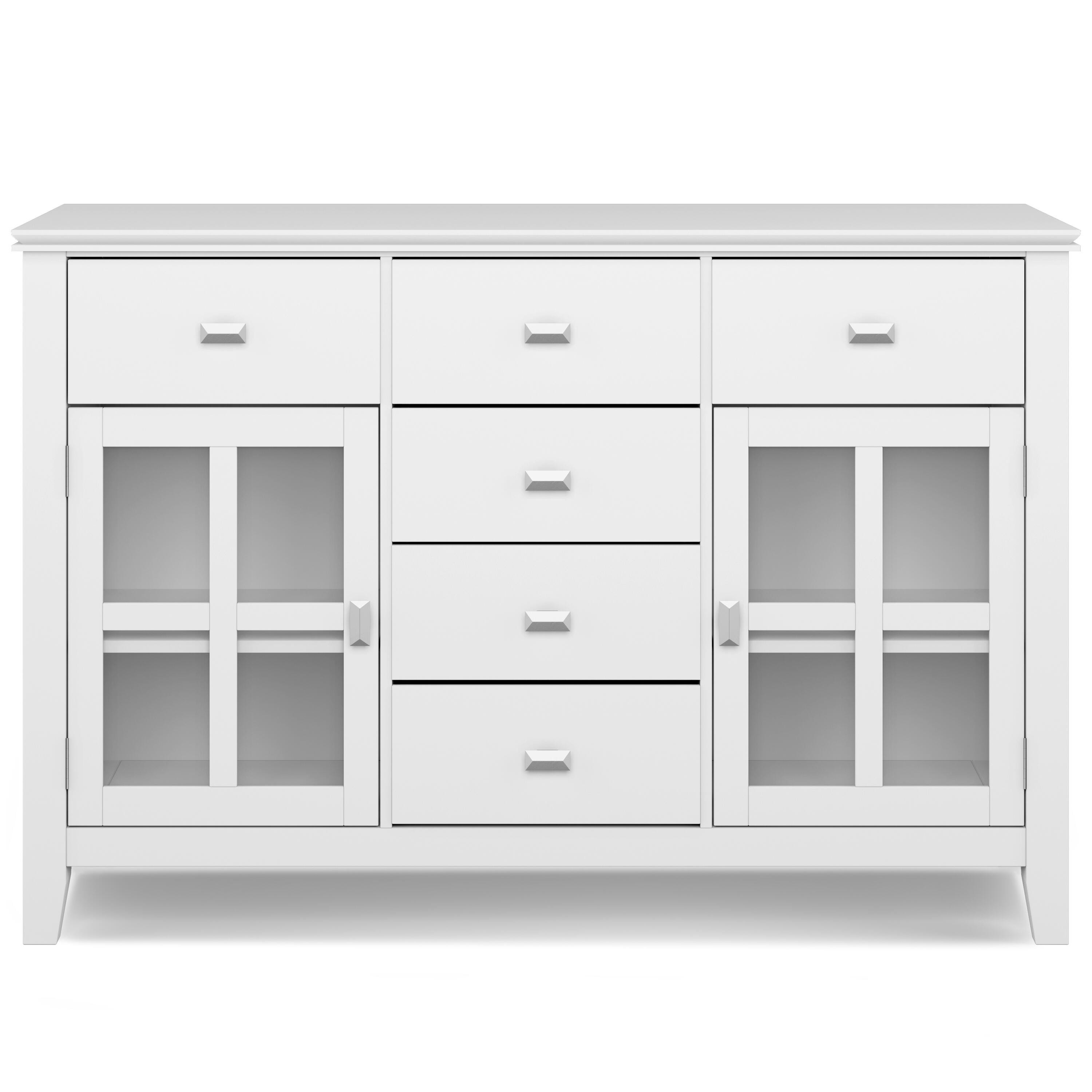Simpli Home Artisan Sideboard Buffet Credenza, White, large