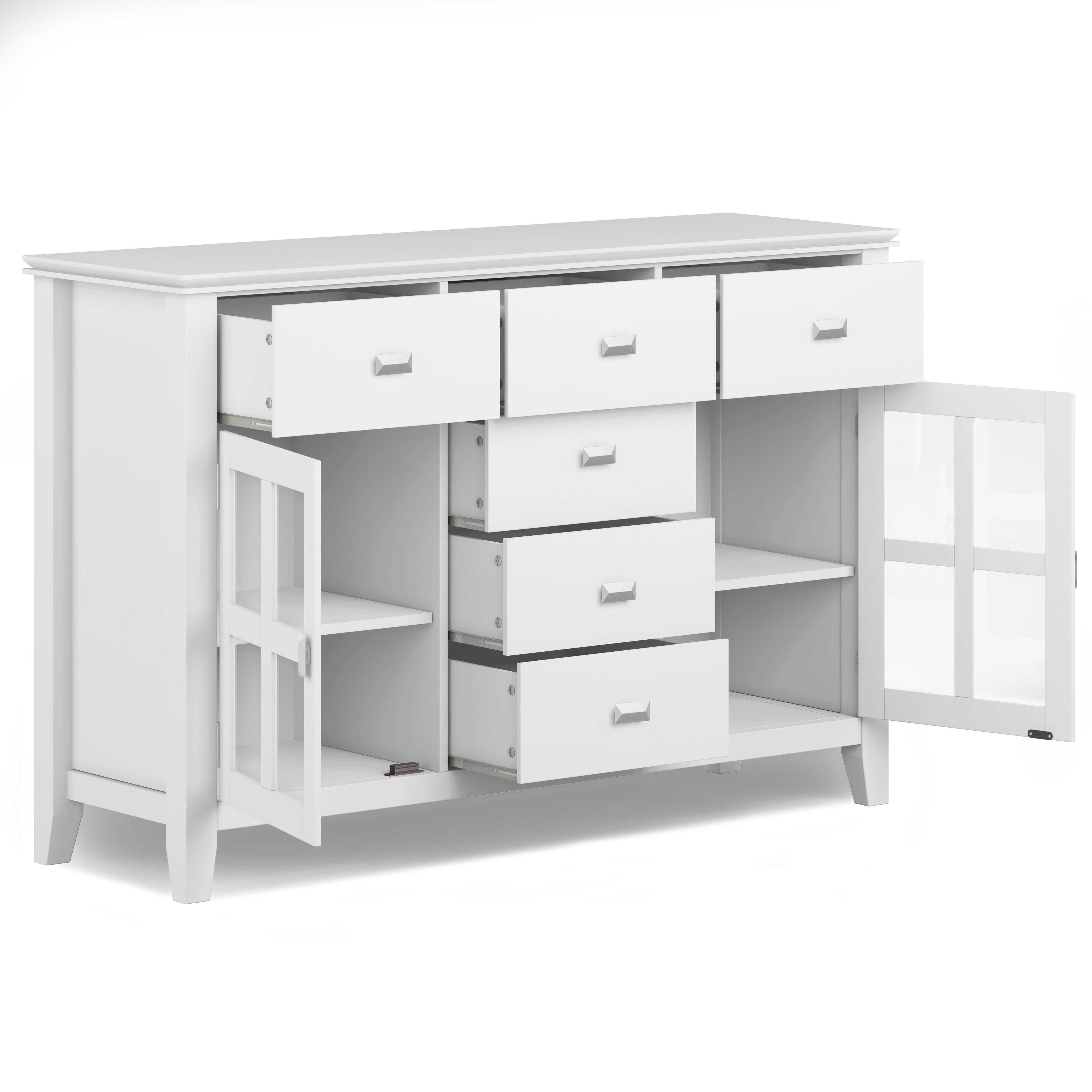 Simpli Home Artisan Sideboard Buffet Credenza, White, large