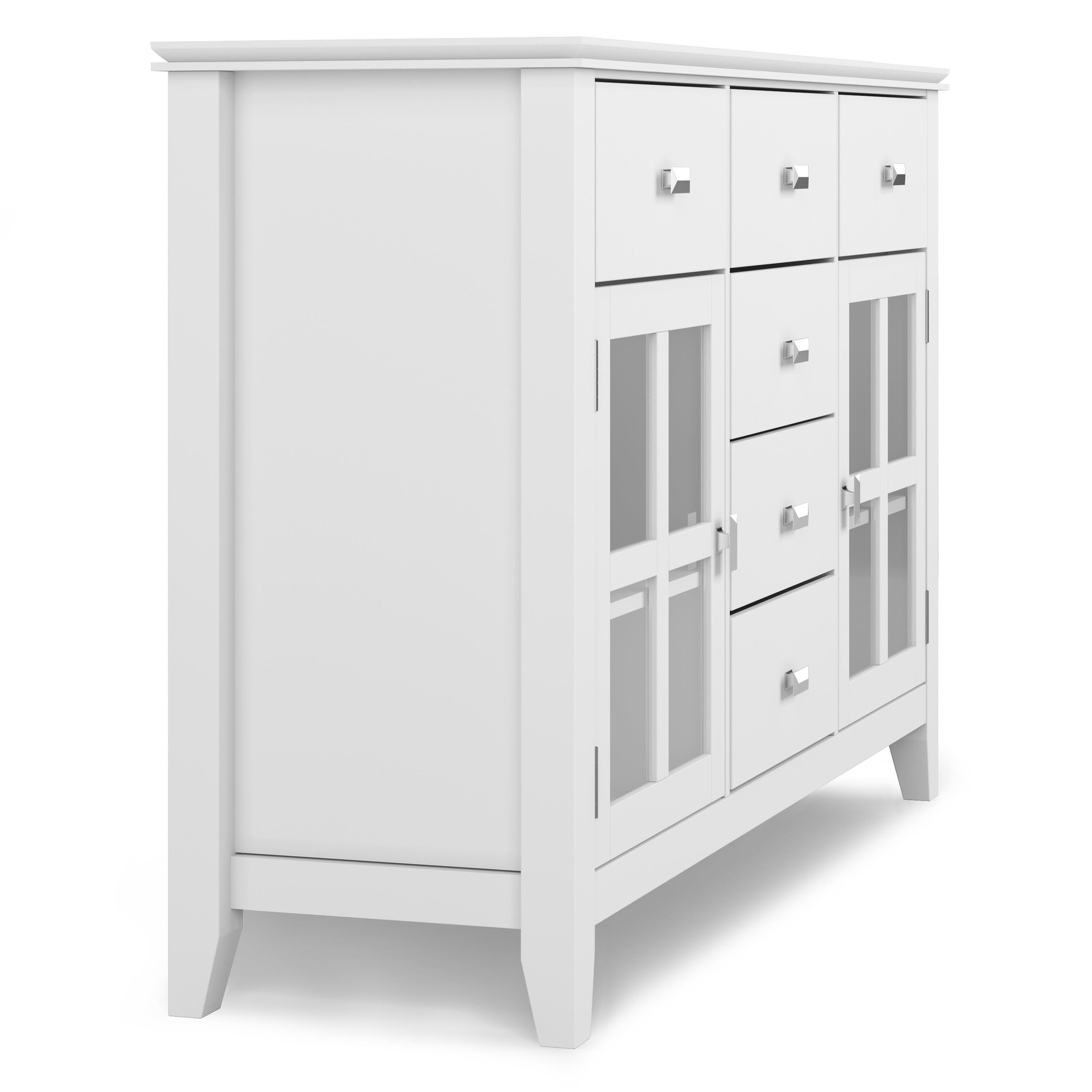 Simpli Home Artisan Sideboard Buffet Credenza, White, large