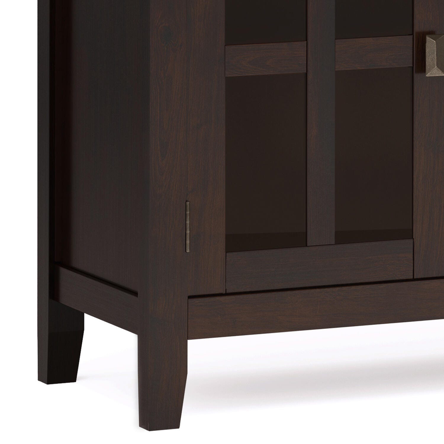 Simpli Home Artisan 4 Door Sideboard Buffet, Dark Chestnut Brown, large