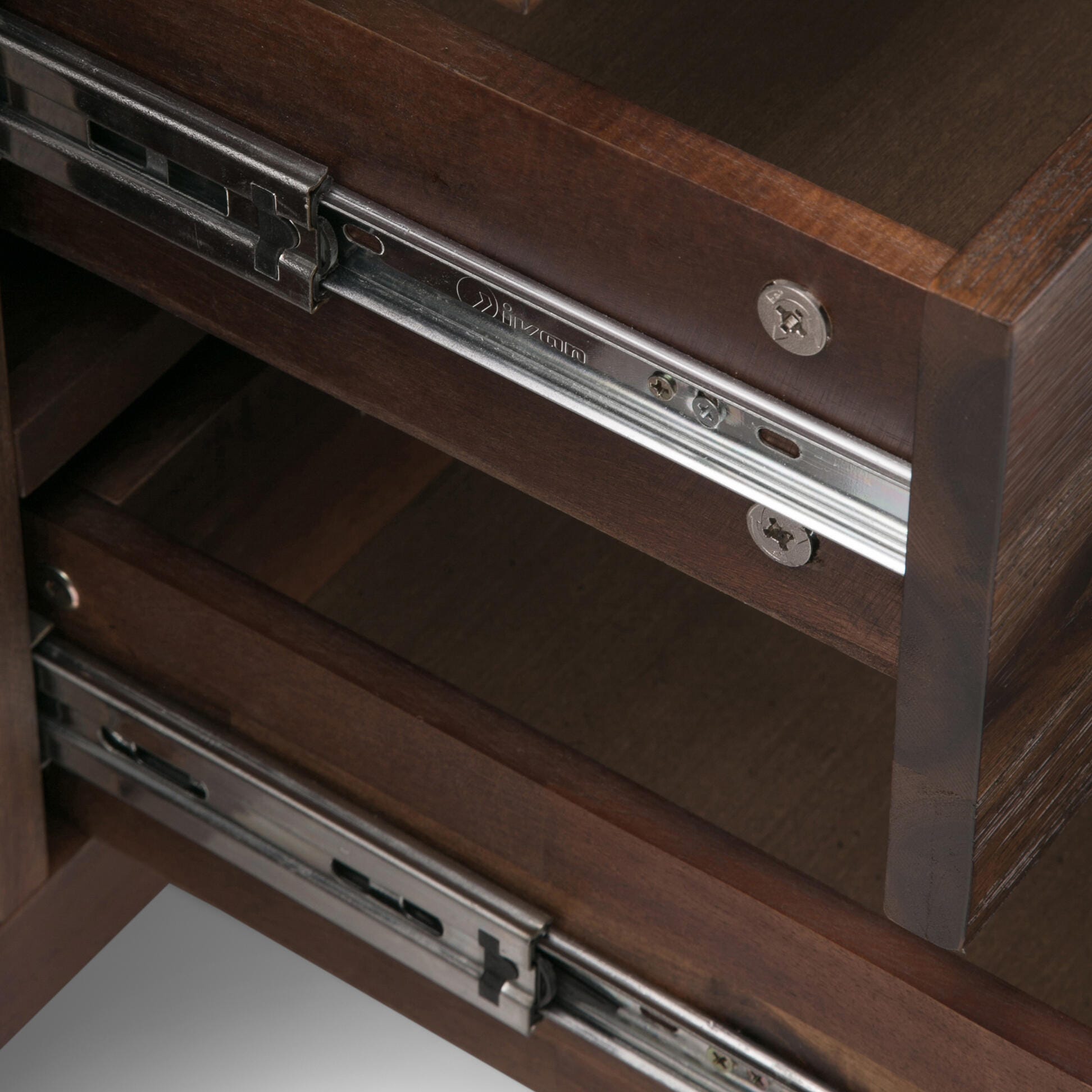 Simpli Home Lowry Sideboard Buffet, Distressed Charcoal Brown, large