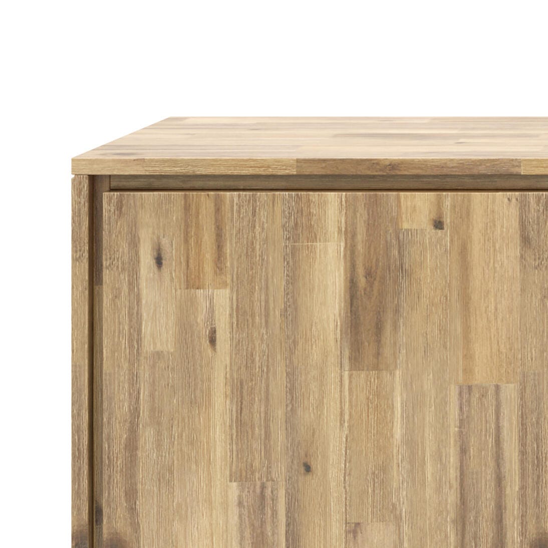 Simpli Home Lowry Sideboard Buffet, Distressed Golden Wheat, large
