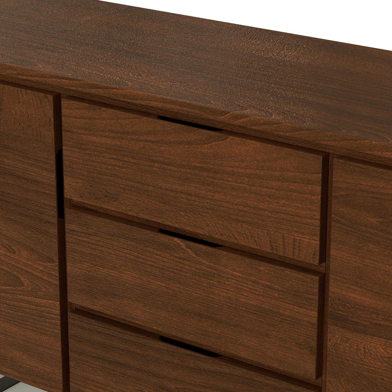 Simpli Home Lowry Sideboard Buffet, Walnut, large
