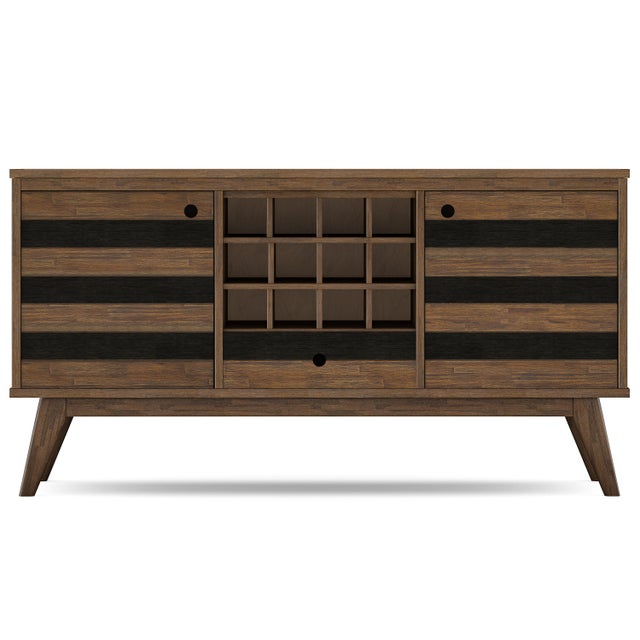 Simpli Home Clarkson Sideboard with Wine Storage