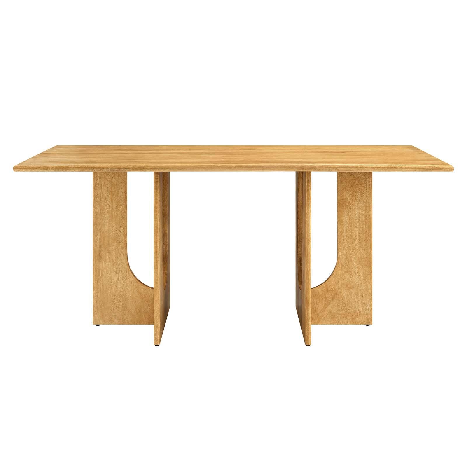 Rivian Rectangular 70" Wood Dining Table, Oak, large