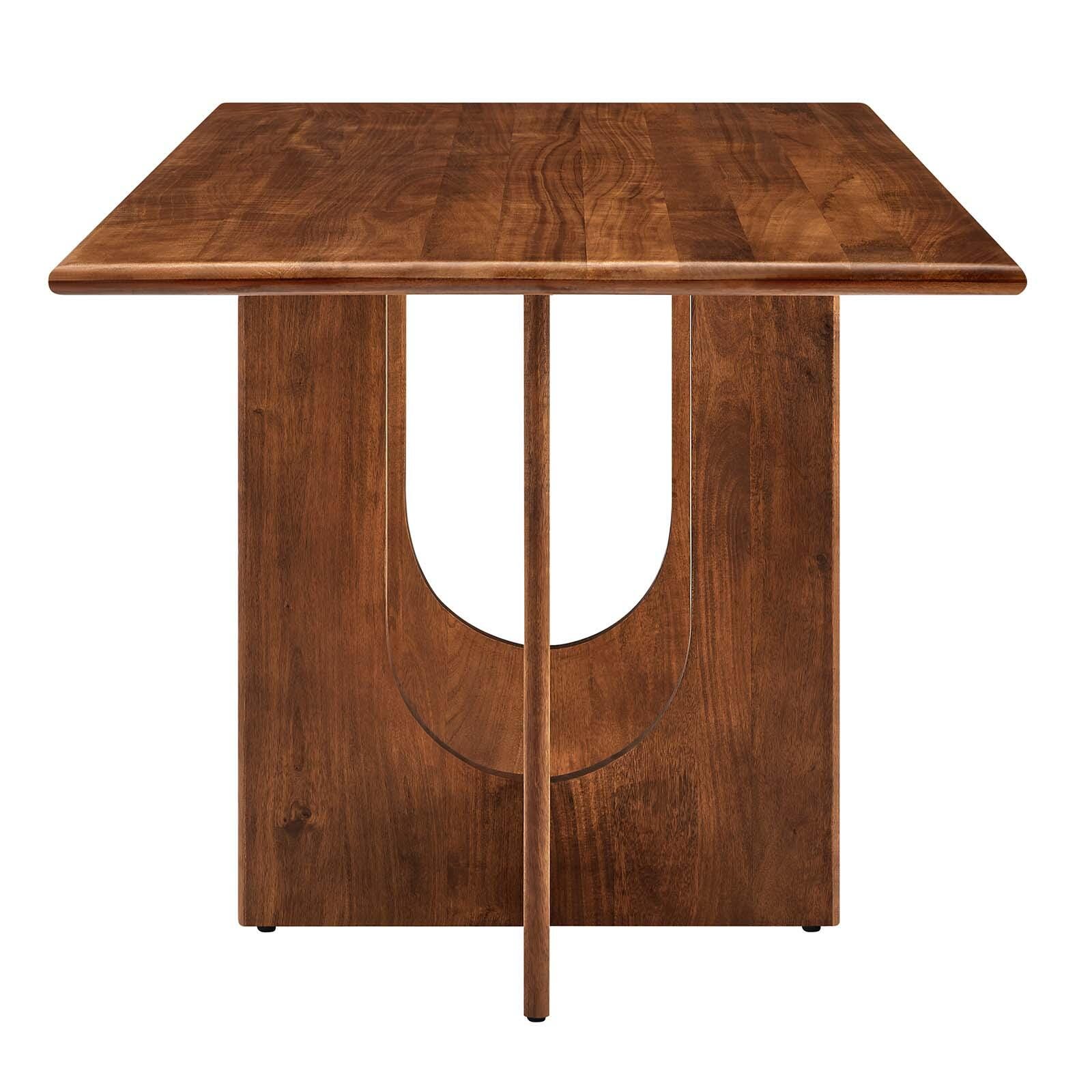 Rivian Rectangular 70" Wood Dining Table, Walnut, large