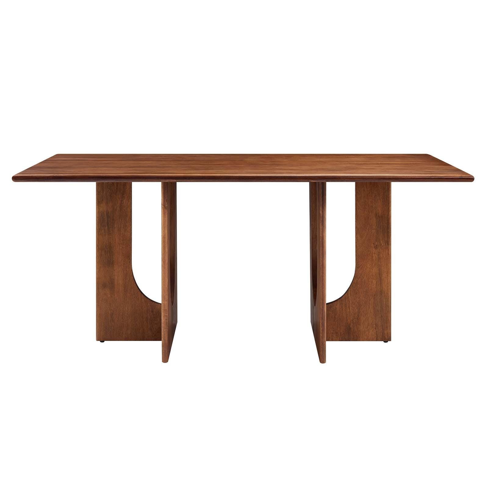 Rivian Rectangular 70" Wood Dining Table, Walnut, large