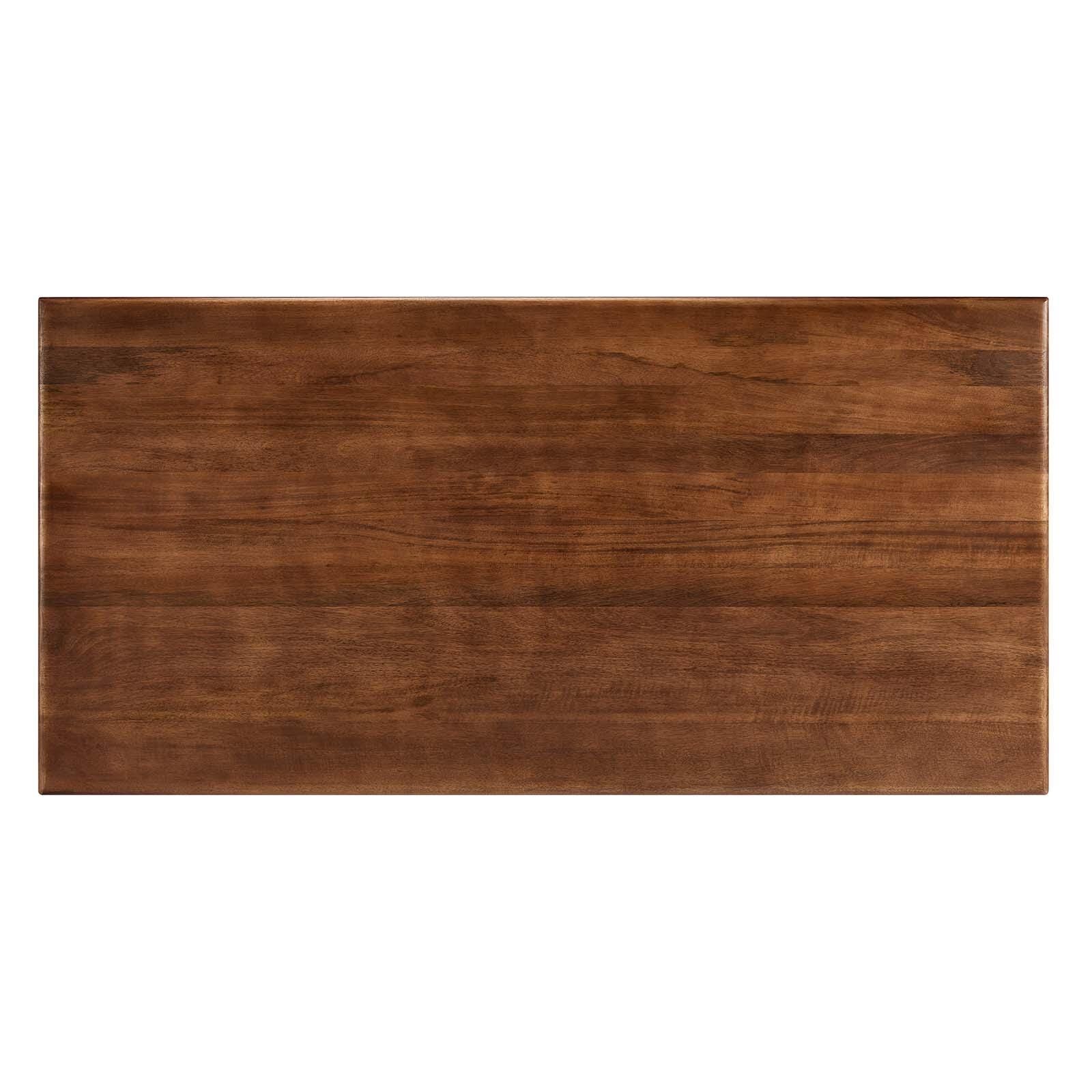 Rivian Rectangular 70" Wood Dining Table, Walnut, large