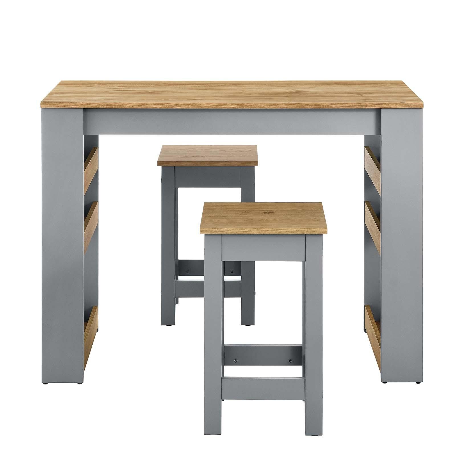 Galley 3-Piece Kitchen Island and Stool Set, , large