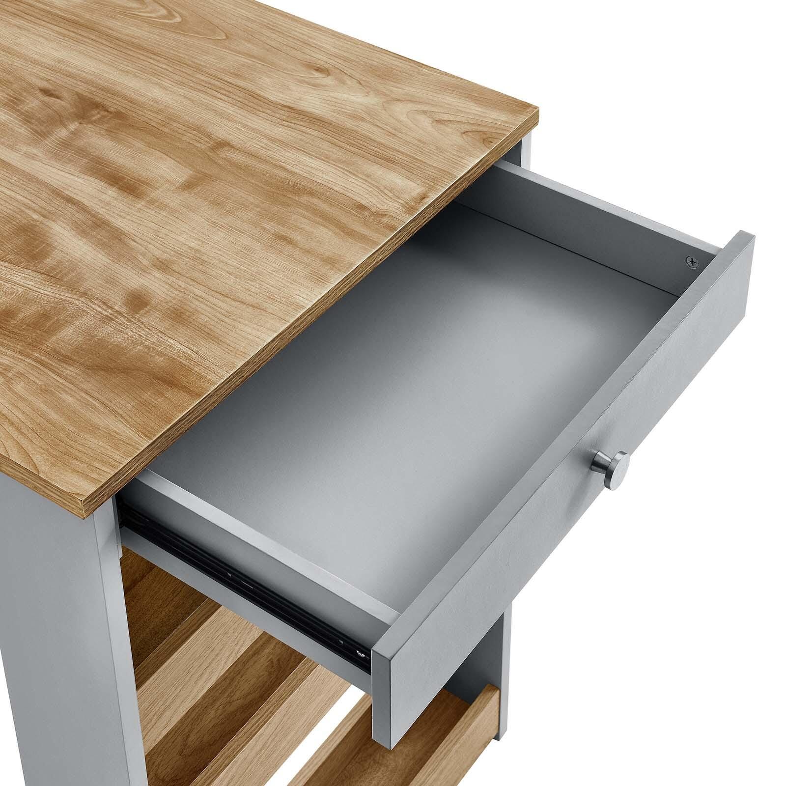Galley 3-Piece Kitchen Island and Stool Set, , large