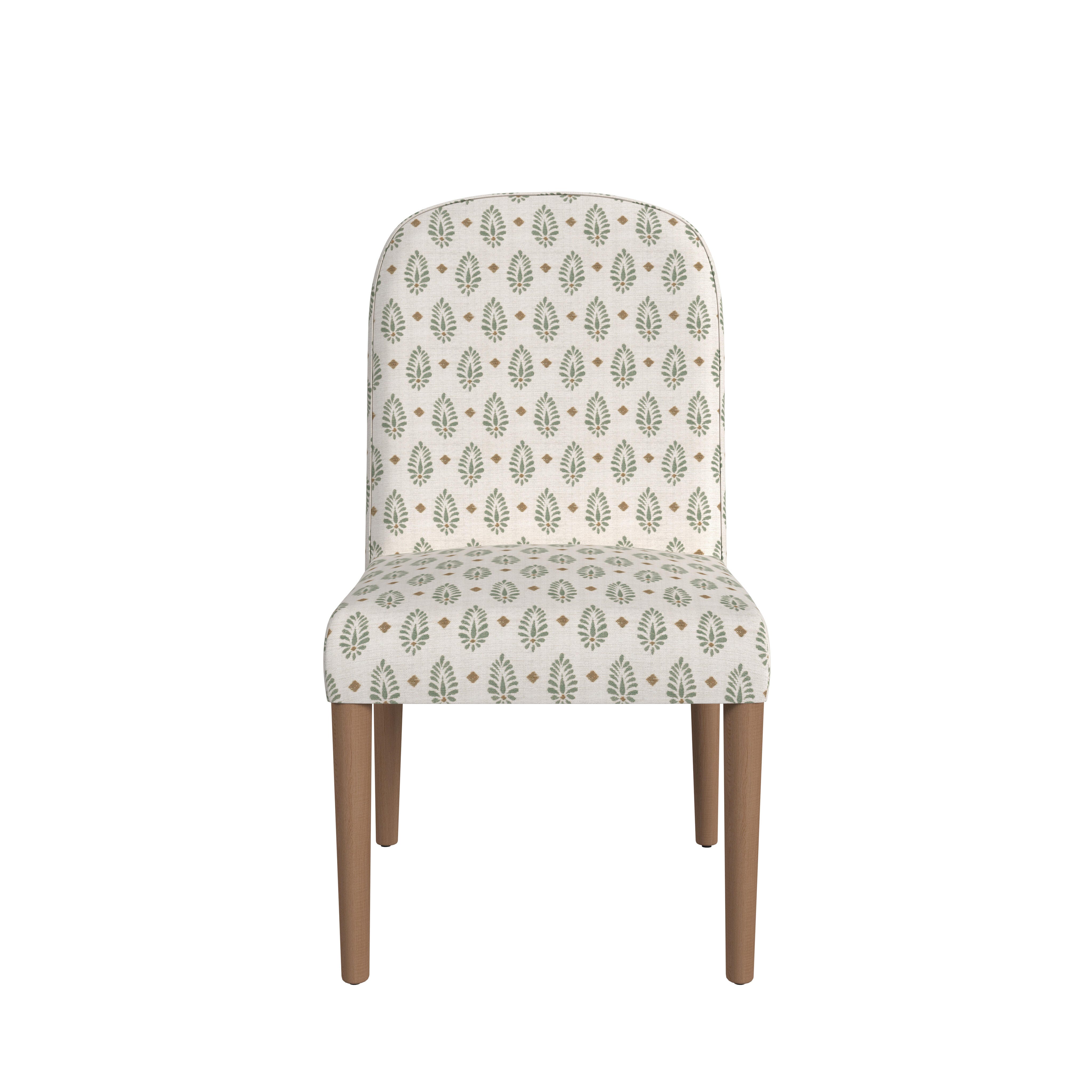 Kinfine USA Inc. HomePop Rounded Back Upholstered Dining Chair, Sage, large