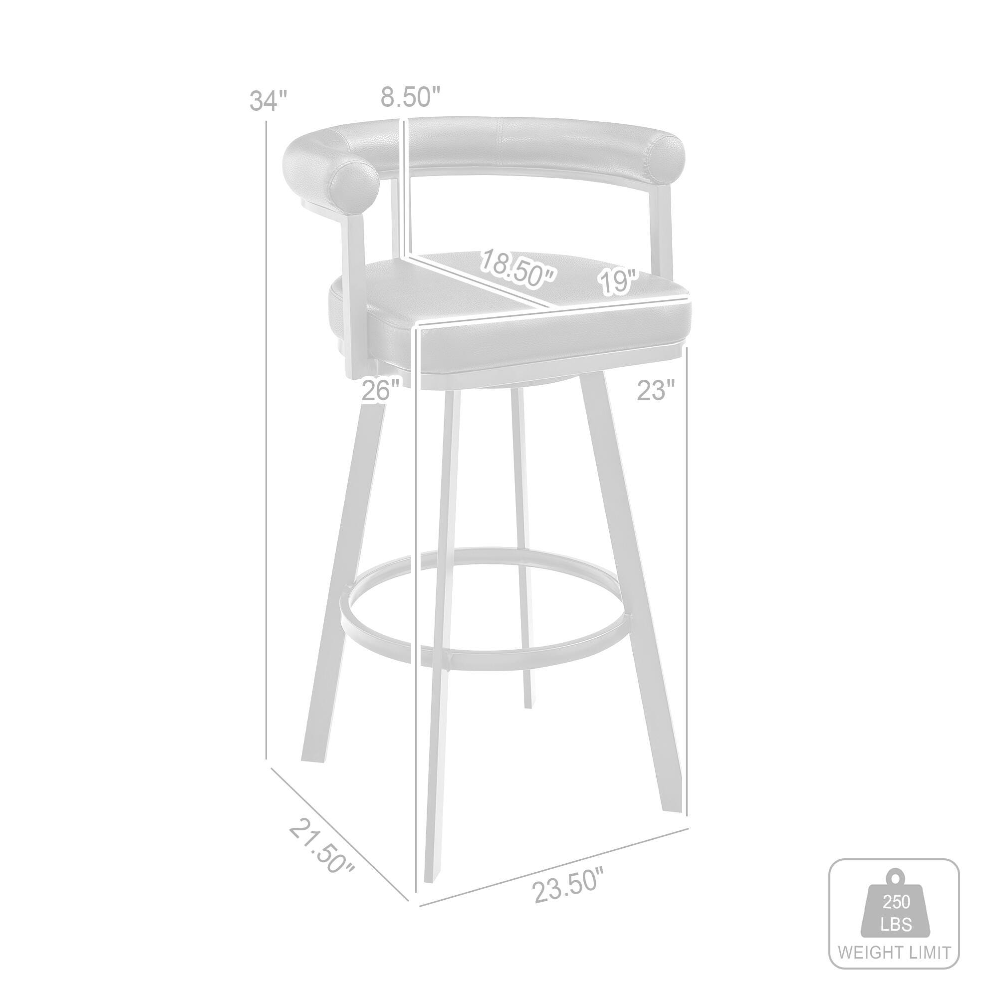 Magnolia Swivel Counter Stool, Gray/Chrome, large