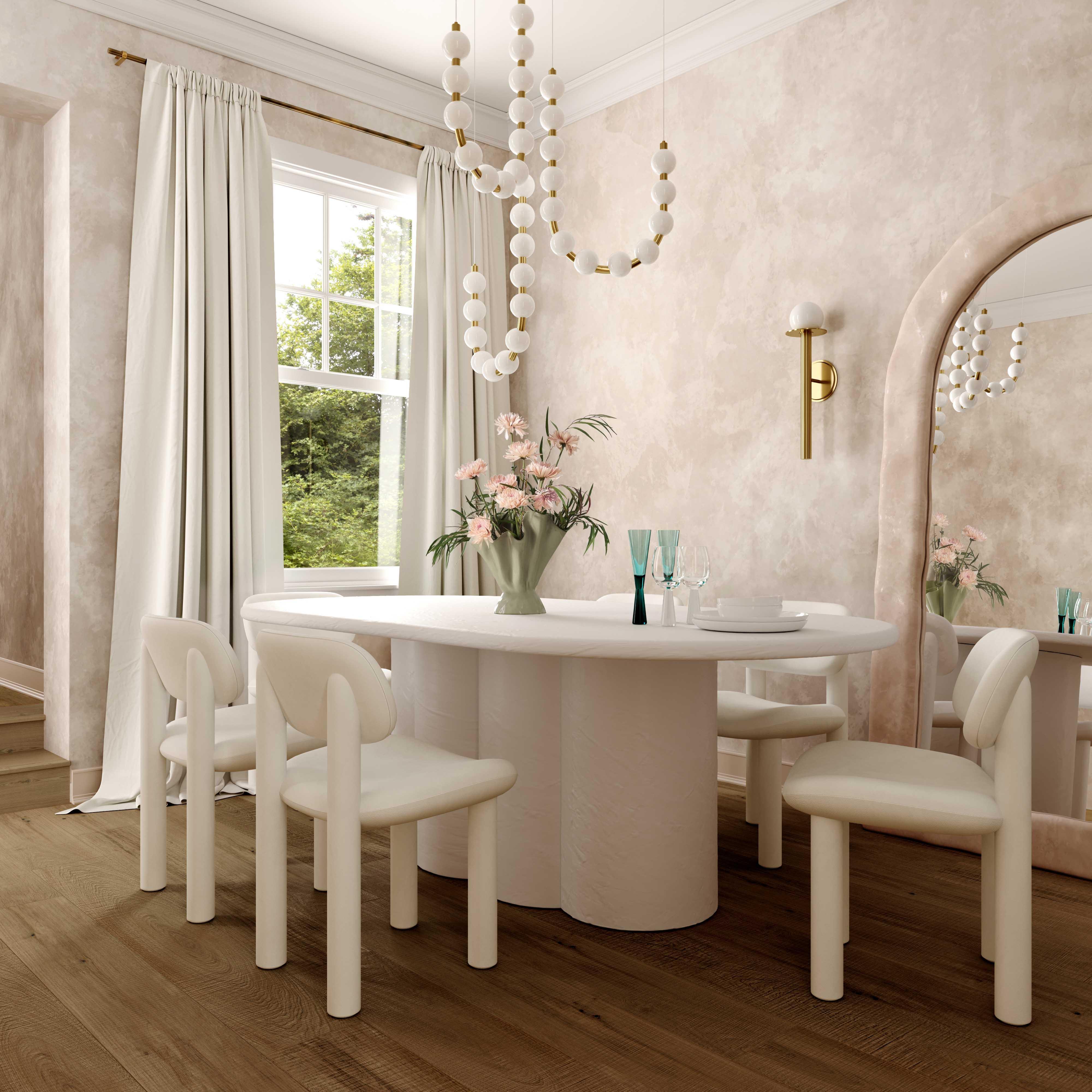 Elise Dining Chair, White, large