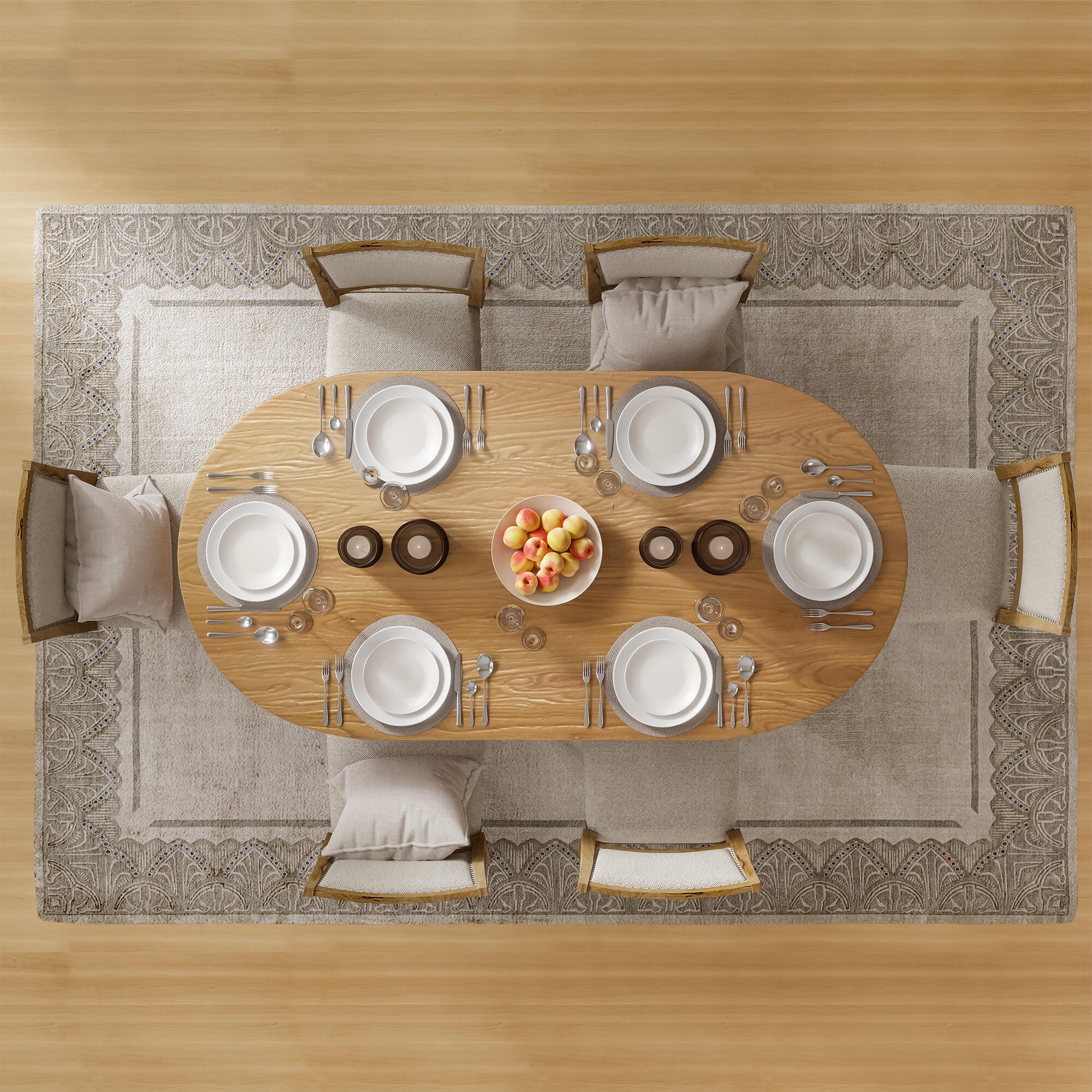Neutypechic Ambience Dining Table, Oak, large