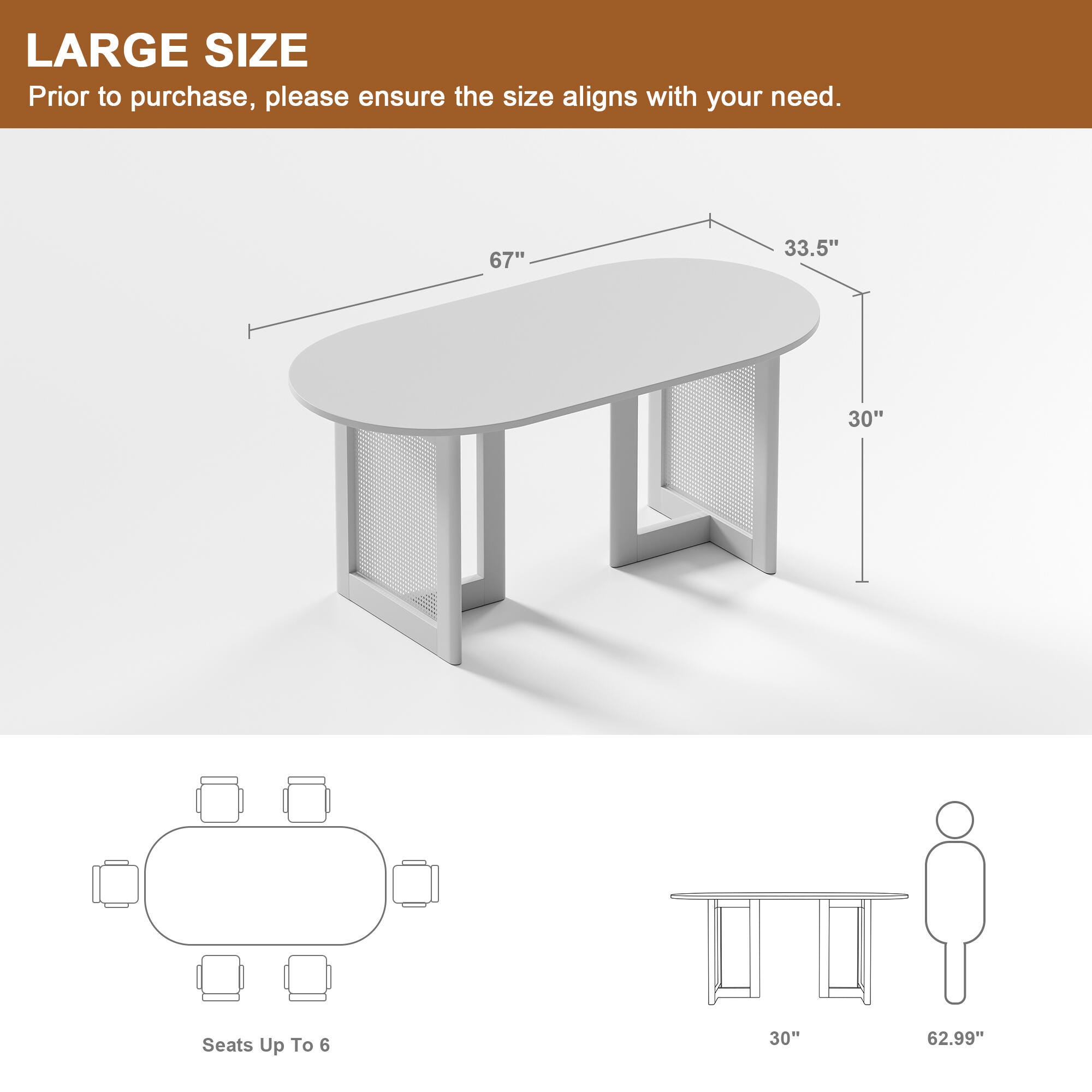 Neutypechic Ambience Dining Table, Oak, large