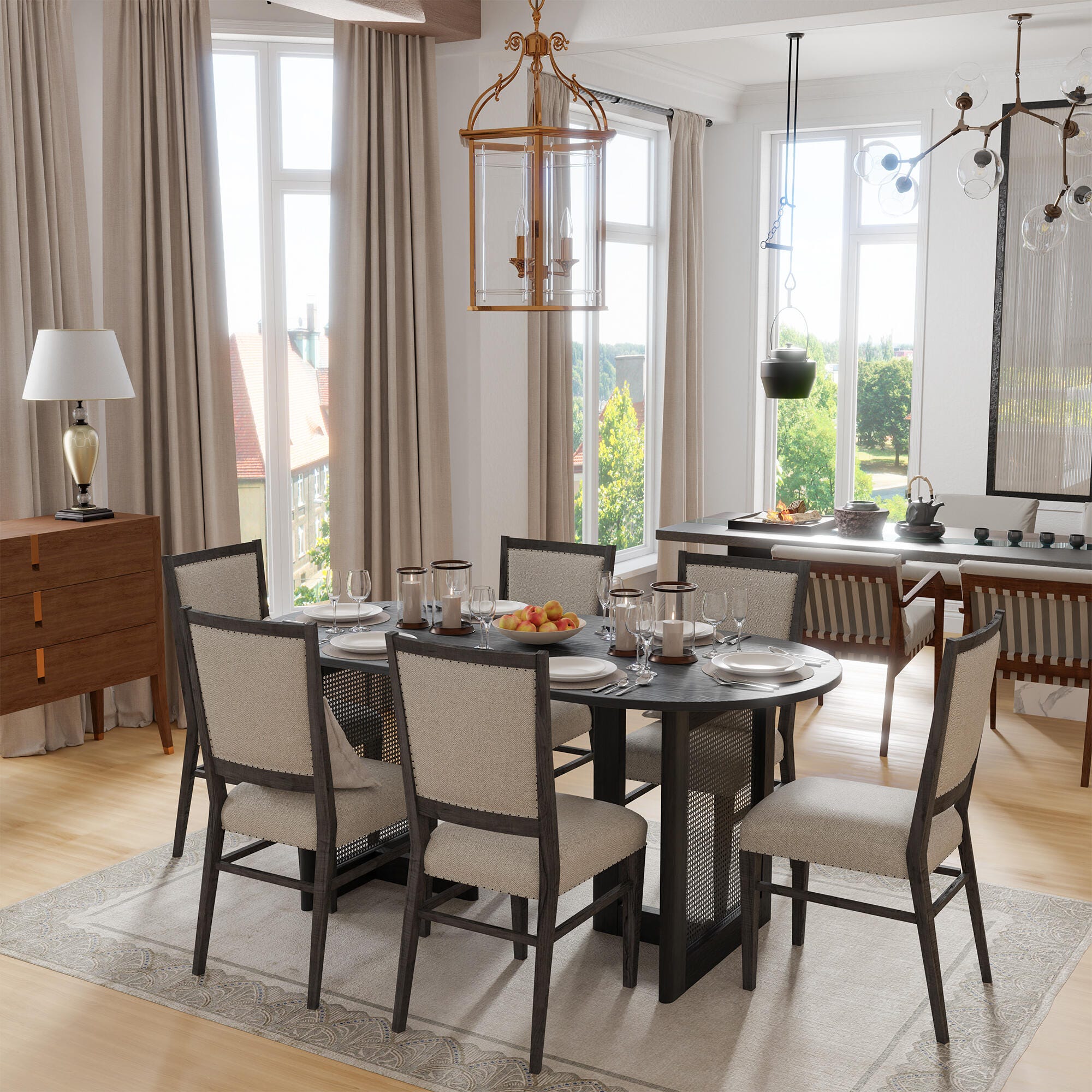 Neutypechic Ambience Dining Table, Black, large