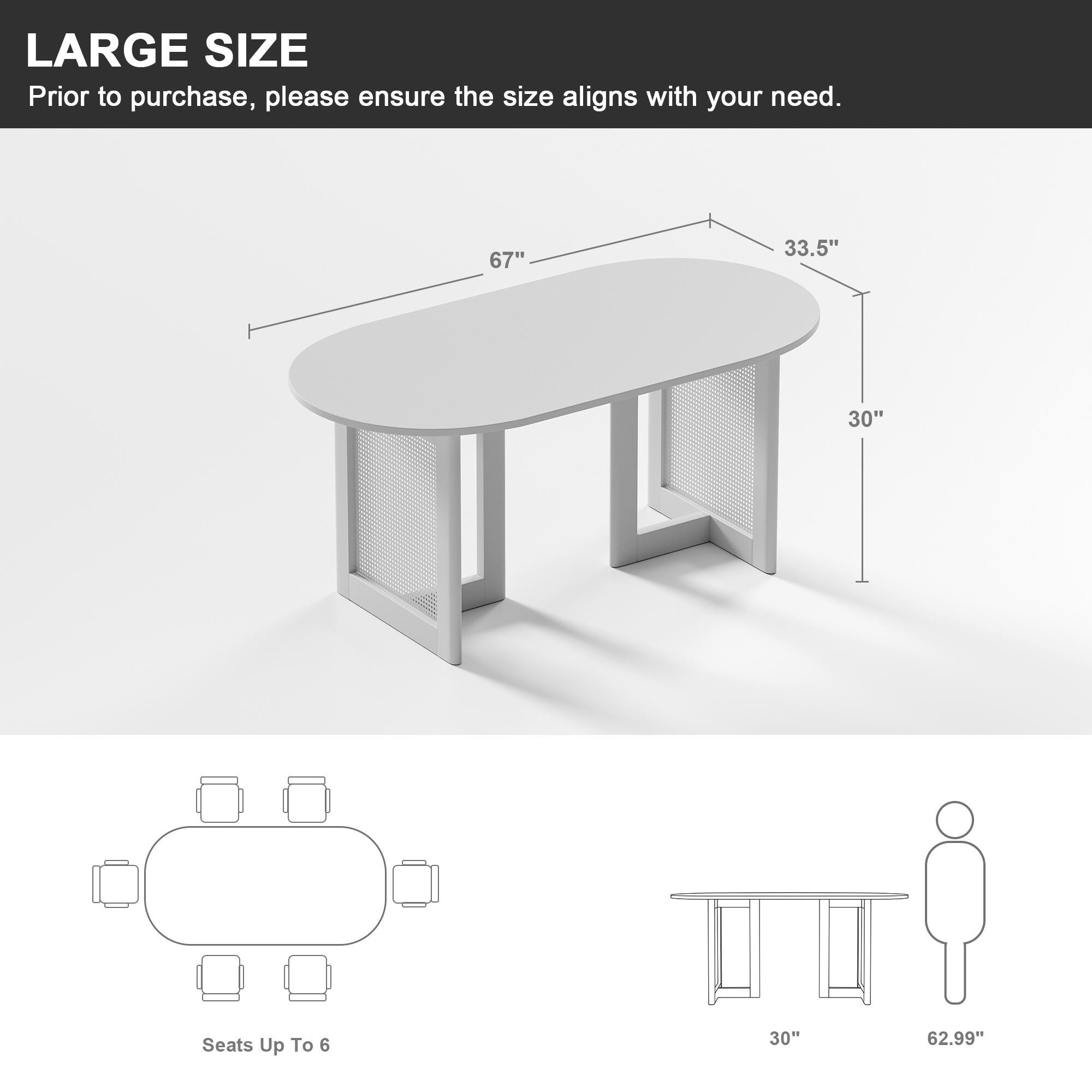 Neutypechic Ambience Dining Table, Black, large