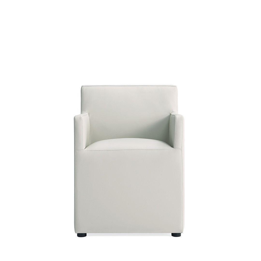 Manhattan Comfort Anna Upholstered Dining Armchair, Stone Gray, large