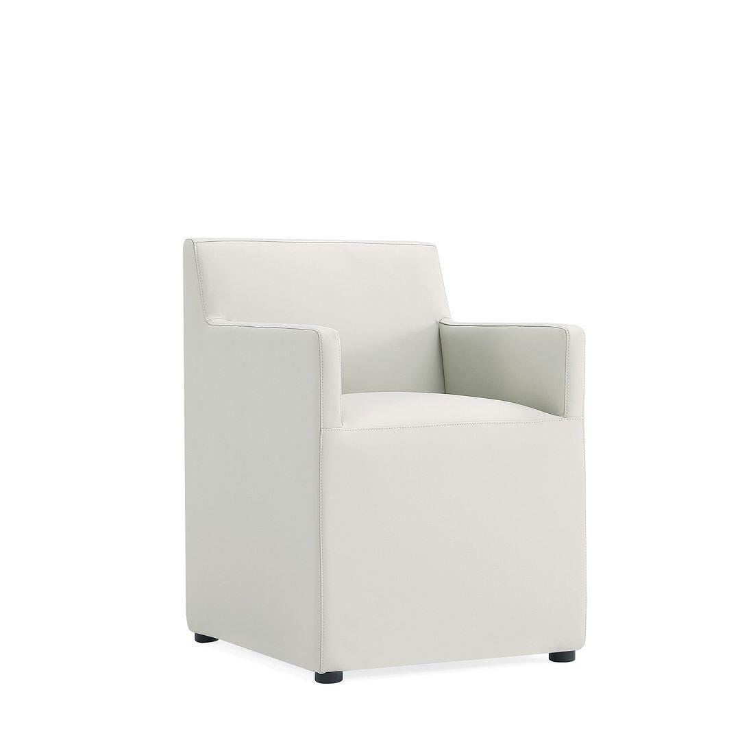 Manhattan Comfort Anna Upholstered Dining Armchair, Stone Gray, large