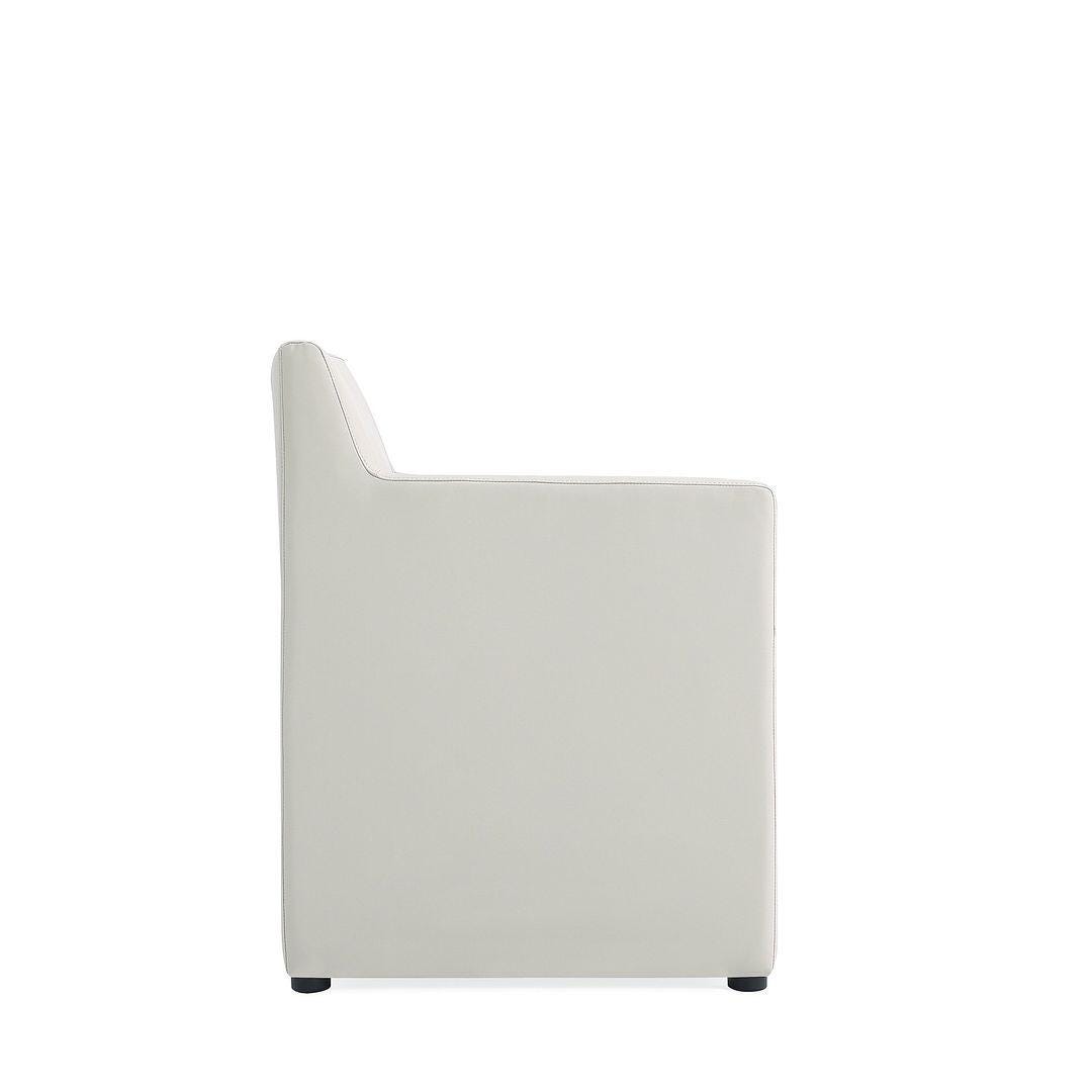 Manhattan Comfort Anna Upholstered Dining Armchair, Stone Gray, large