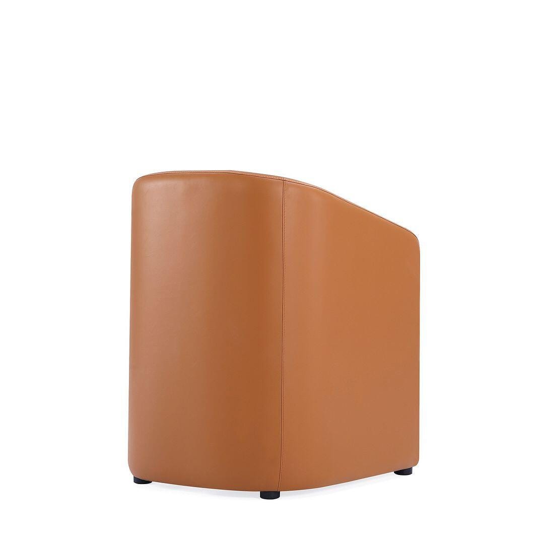 Manhattan Comfort Anna Upholstered Dining Armchair, Saddle, large