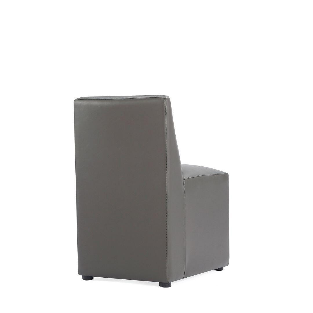 Manhattan Comfort Anna Dining Chair, Pewter, large
