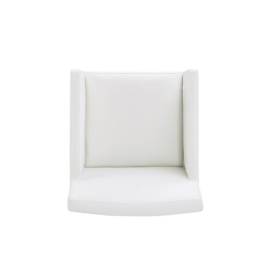 Manhattan Comfort Anna Upholstered Dining Armchair, Cream, large