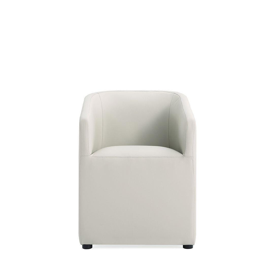 Manhattan Comfort Anna Upholstered Dining Armchair, Stone Gray, large