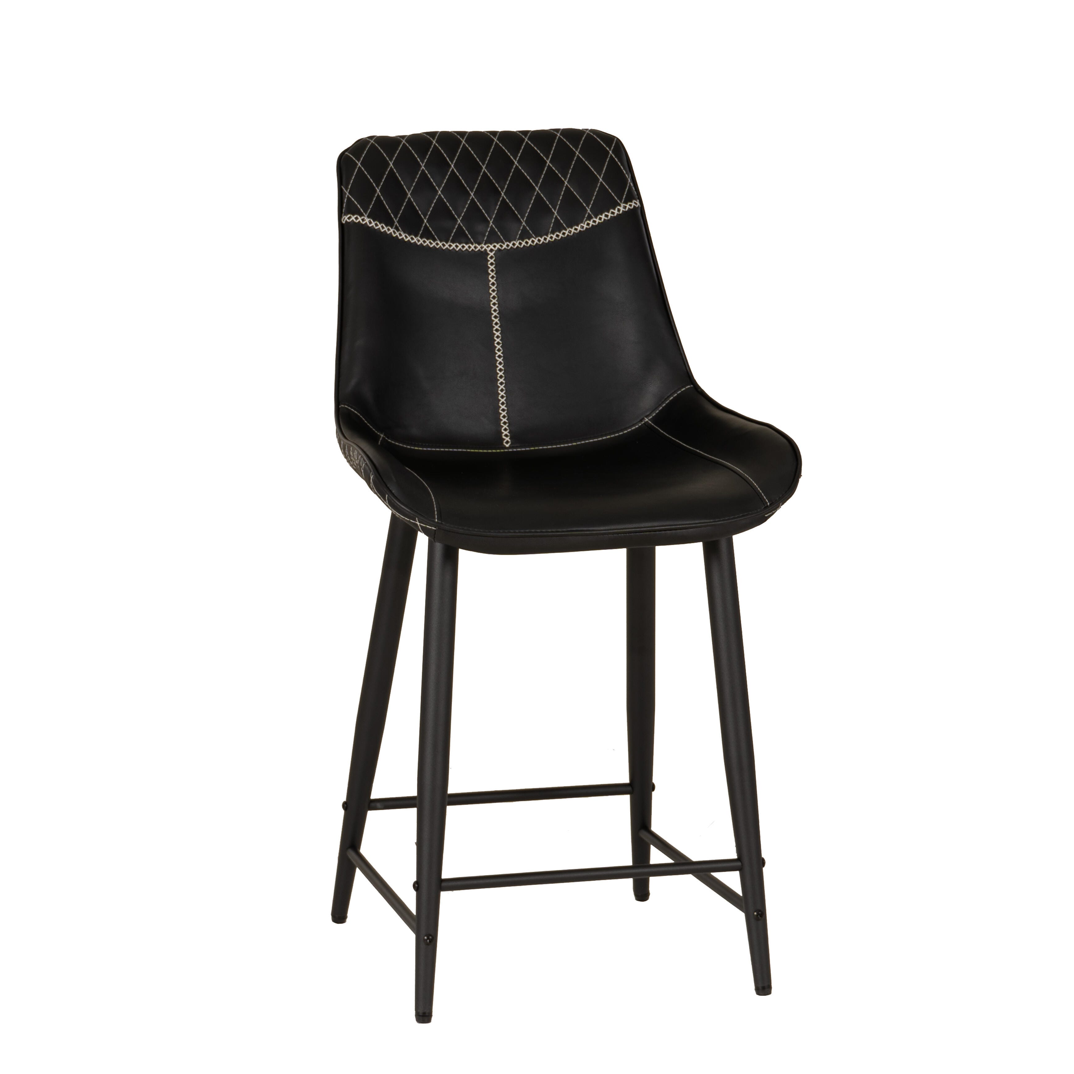 Linon Griffin Counter Height Bar Stool, Black, large