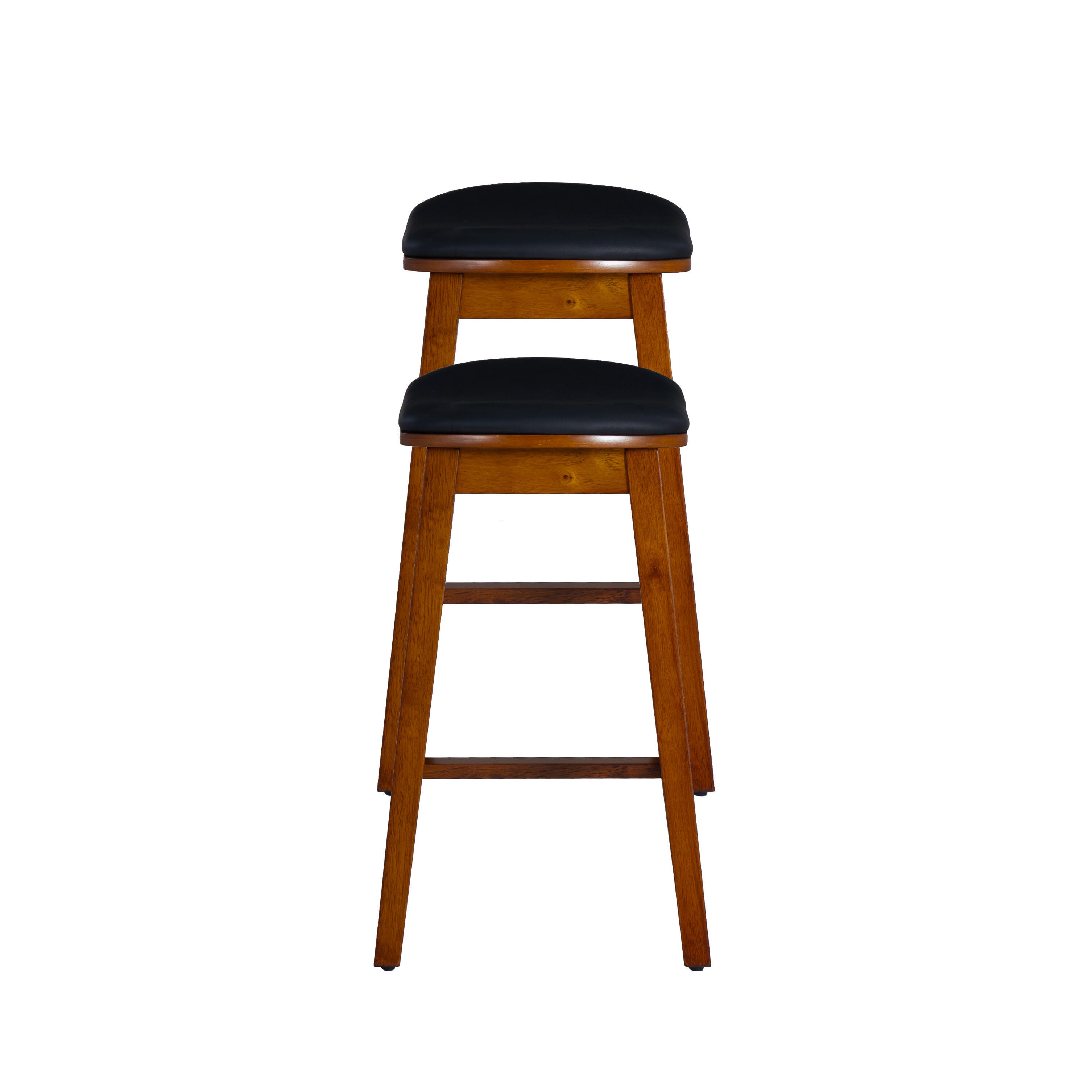 Linon Carmen Counter Height Bar Stools (Set of 2), Brown, large