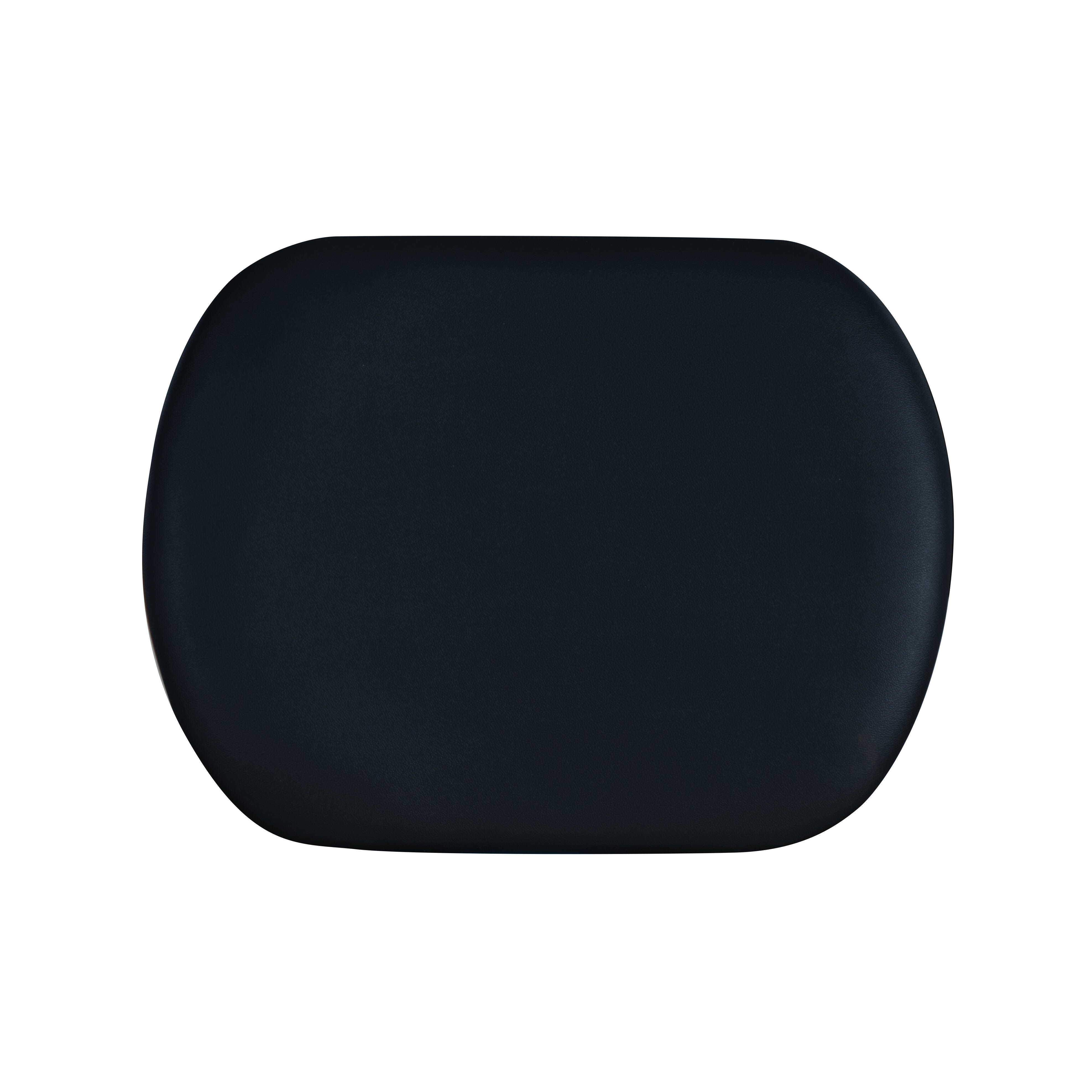 Linon Carmen Counter Height Bar Stools (Set of 2), Black, large
