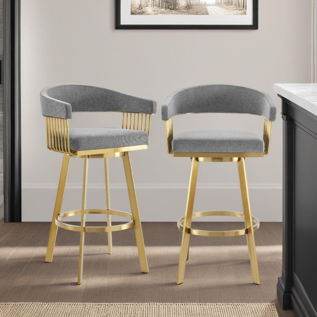 Chelsea Swivel Counter Height Bar Stool, Anchor Gray, large