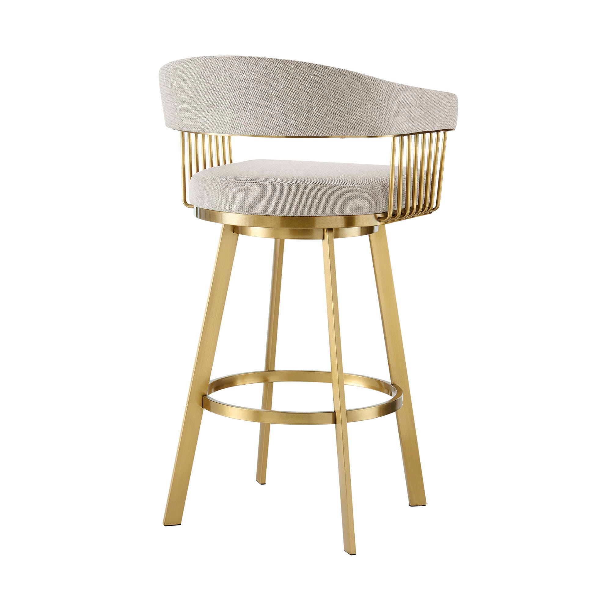 Chelsea Swivel Counter Height Bar Stool, Taupe, large