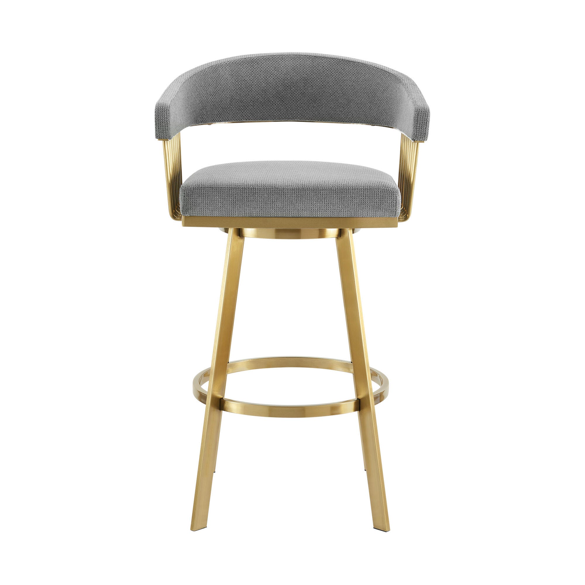 Chelsea Swivel Bar Height Bar Stool, Anchor Gray, large