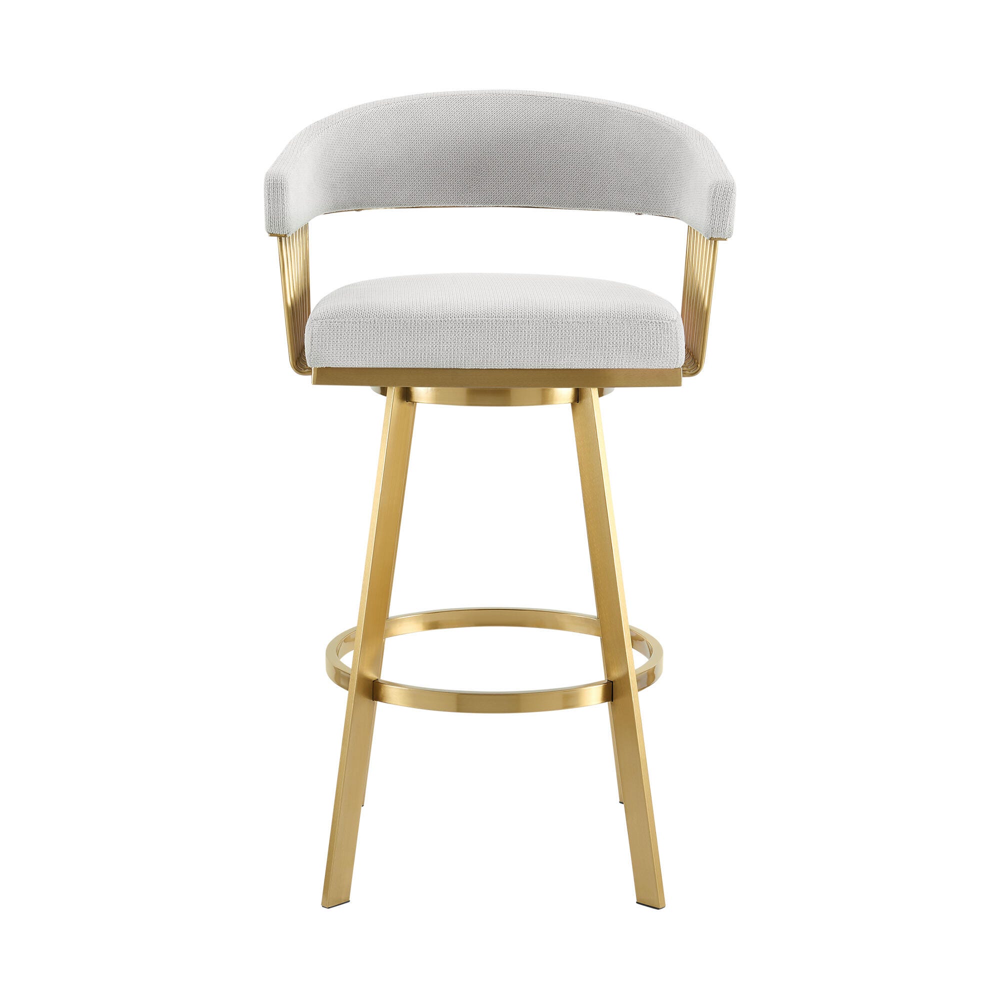 Chelsea Swivel Bar Height Bar Stool, Silver, large