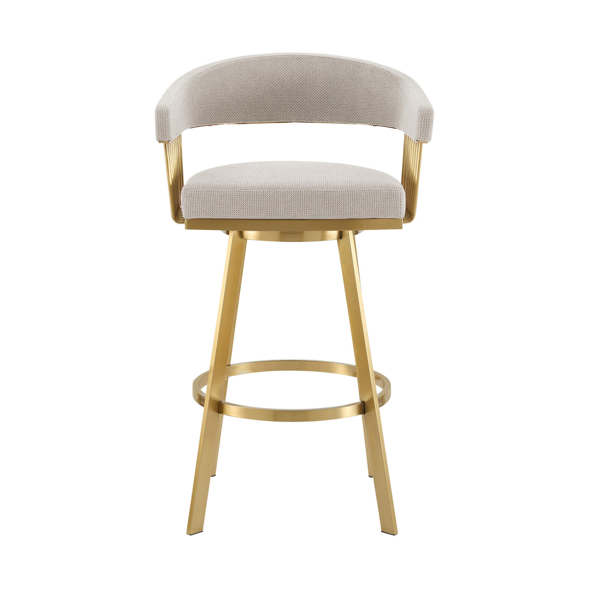 Chelsea Swivel Bar Height Bar Stool, Taupe, large
