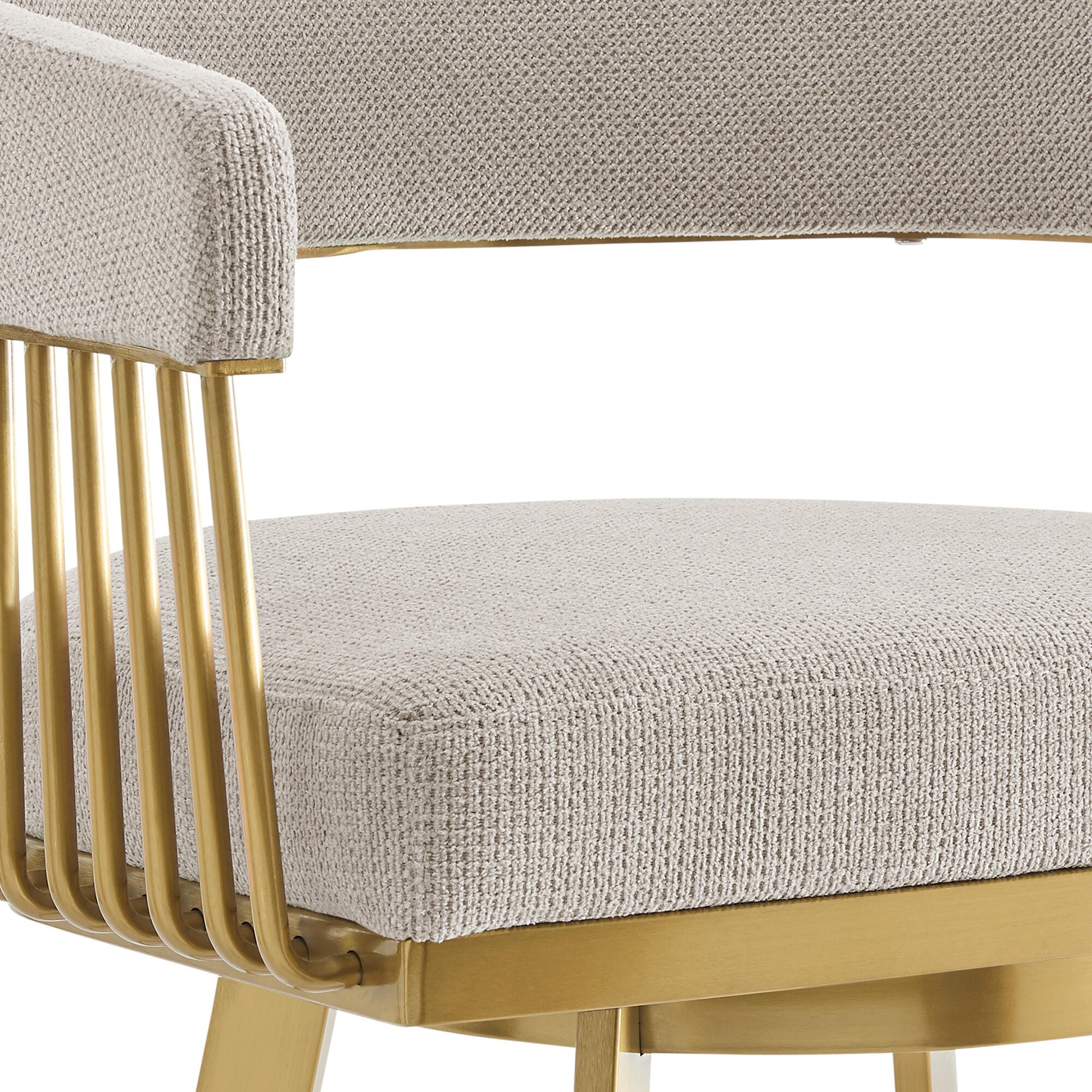 Chelsea Swivel Bar Height Bar Stool, Taupe, large