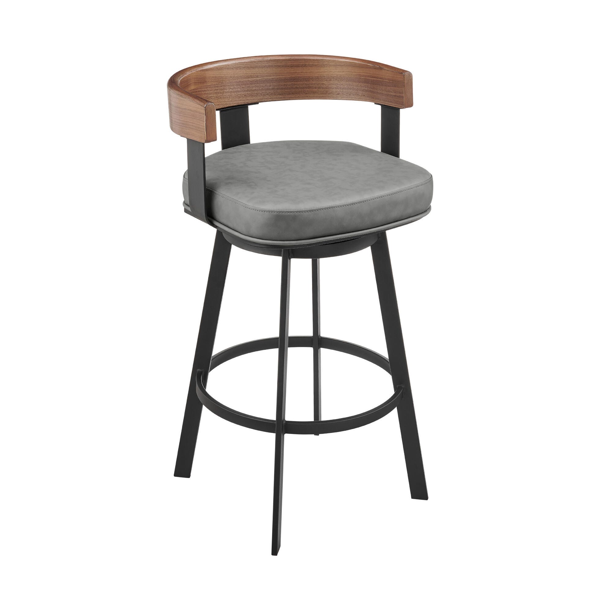 Idris Swivel Counter Height Bar Stool, Vintage Gray, large