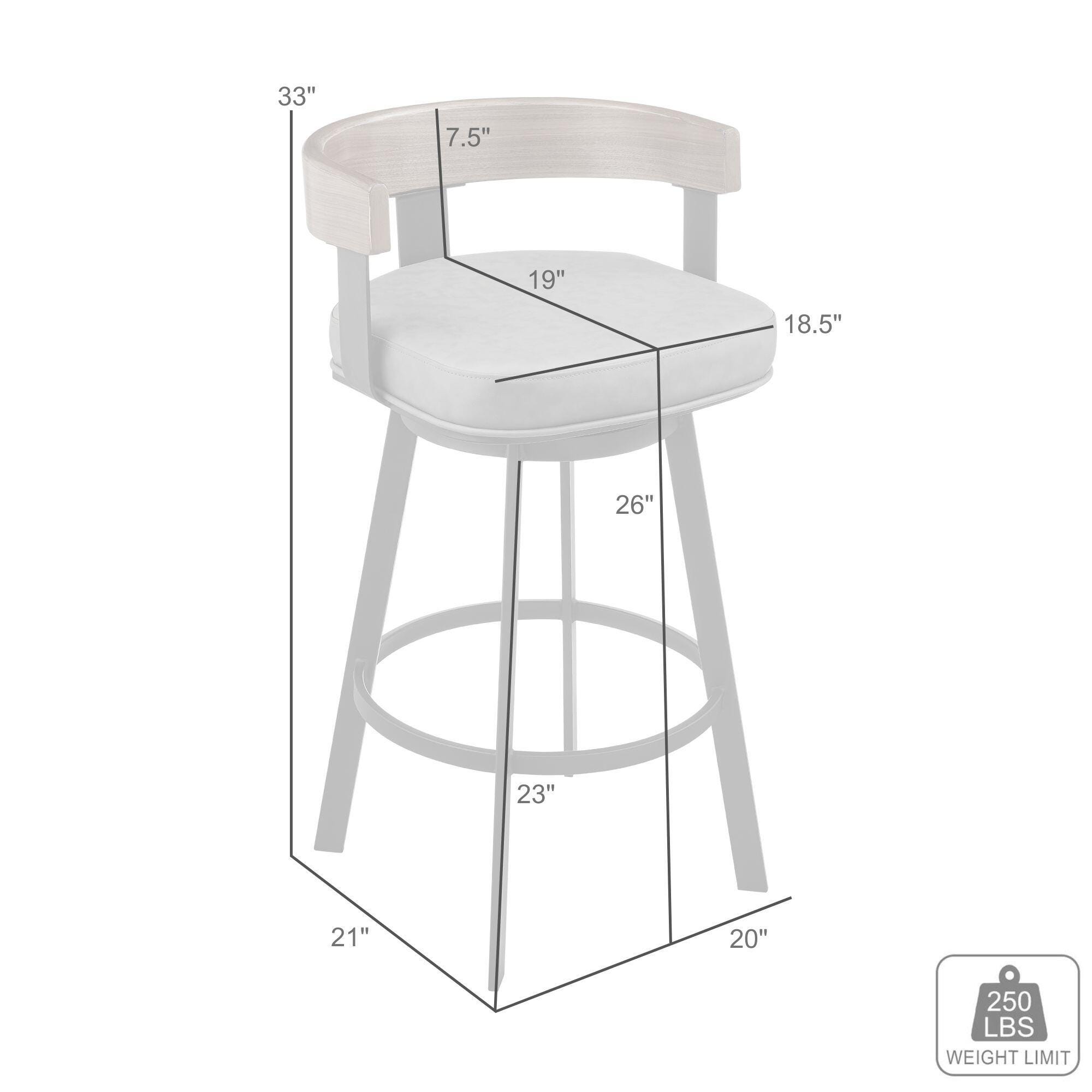 Idris Swivel Counter Height Bar Stool, Vintage Gray, large