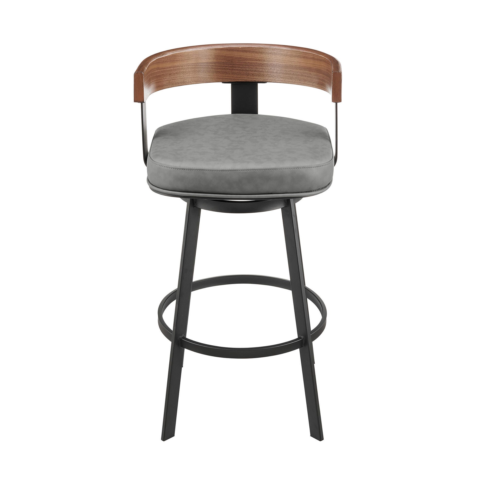 Idris Swivel Counter Height Bar Stool, Vintage Gray, large
