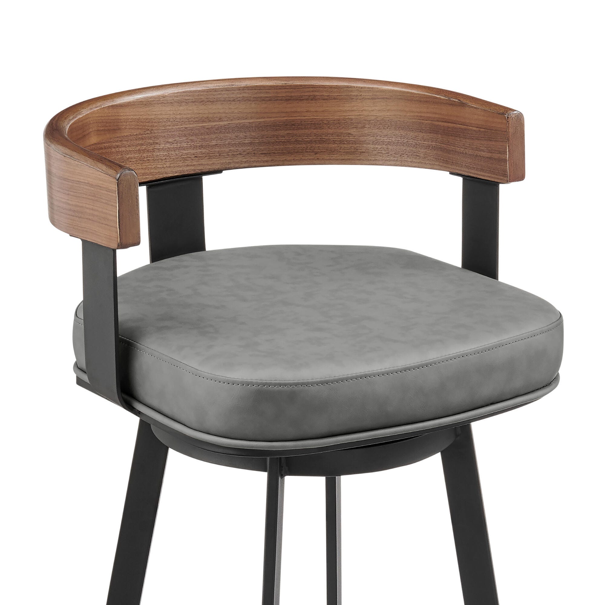 Idris Swivel Counter Height Bar Stool, Vintage Gray, large